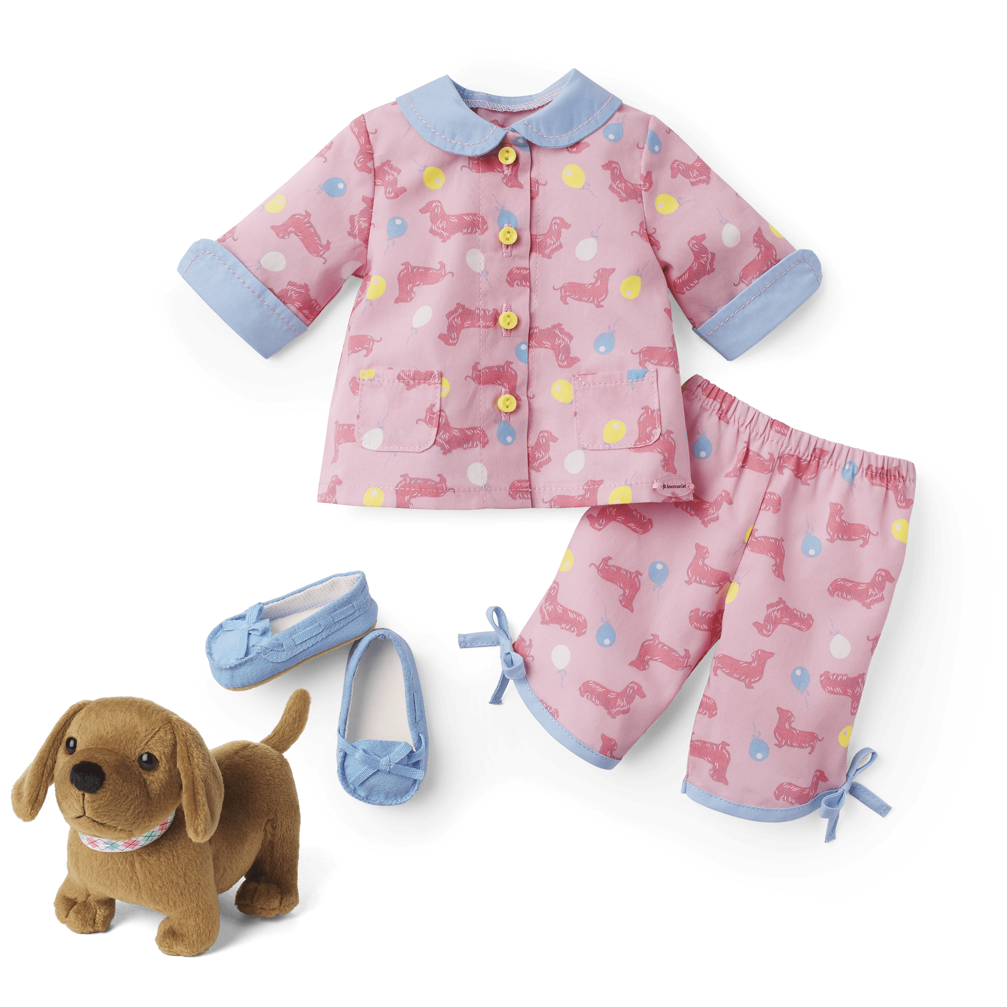 18-inch Doll Dachshund Pajamas & Dog Set | Maryellen’s™