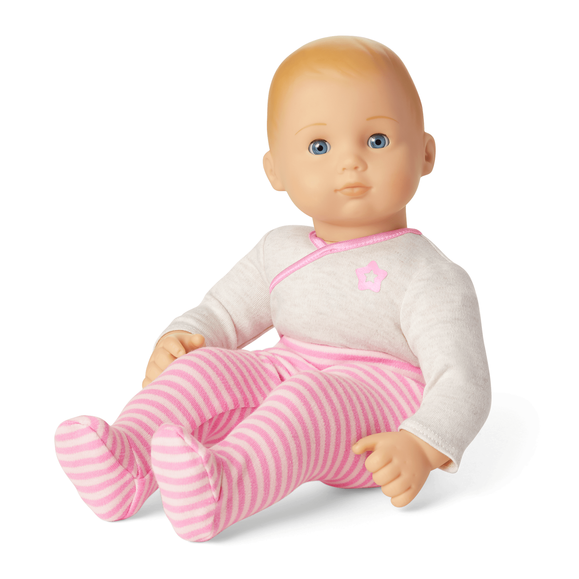 Blonde Bitty Baby Doll with Pink Outfit | 15" Cuddly First Baby Doll