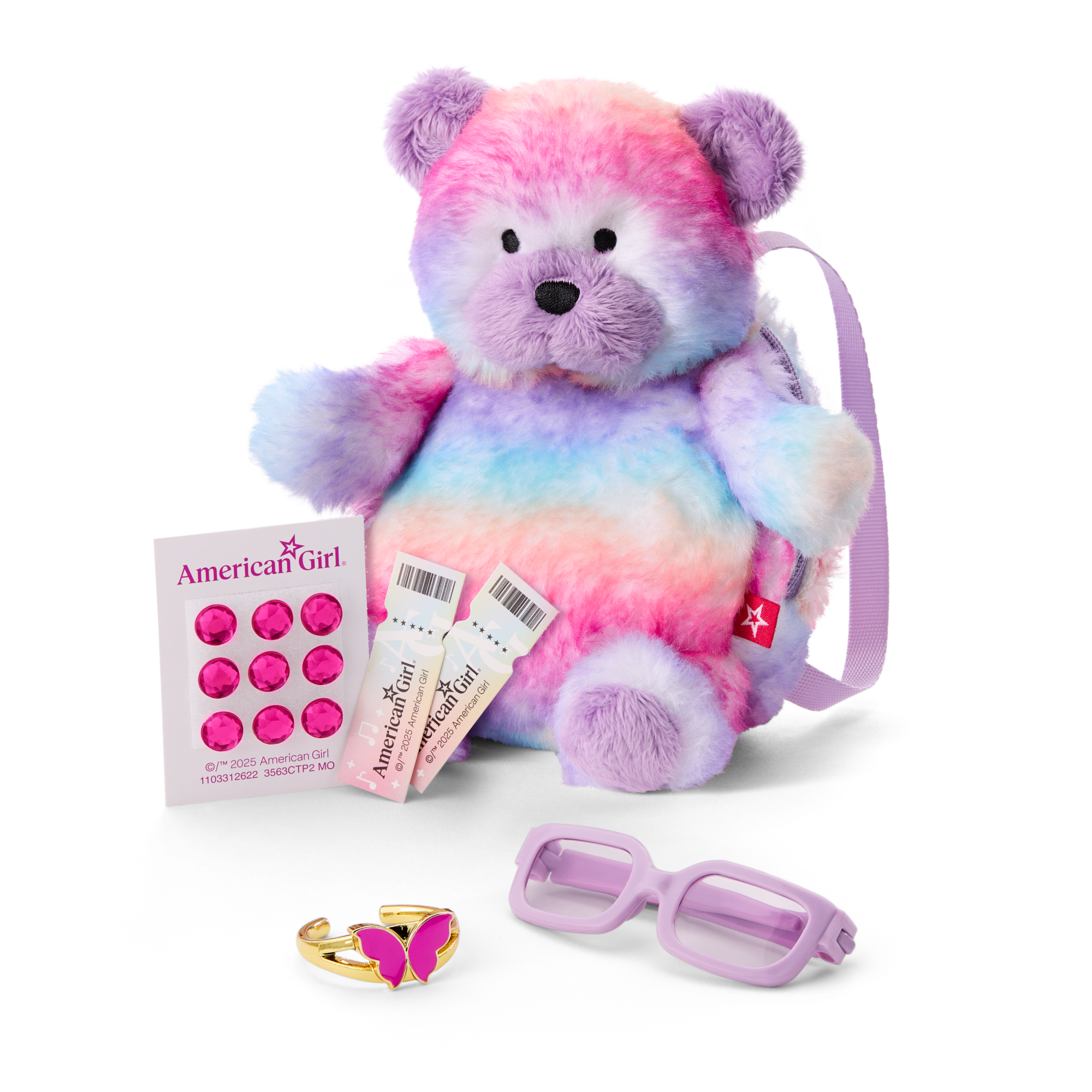 Reversible Doll Outfit & Accessory Set with Teddy Bear Backpack | Style Flips