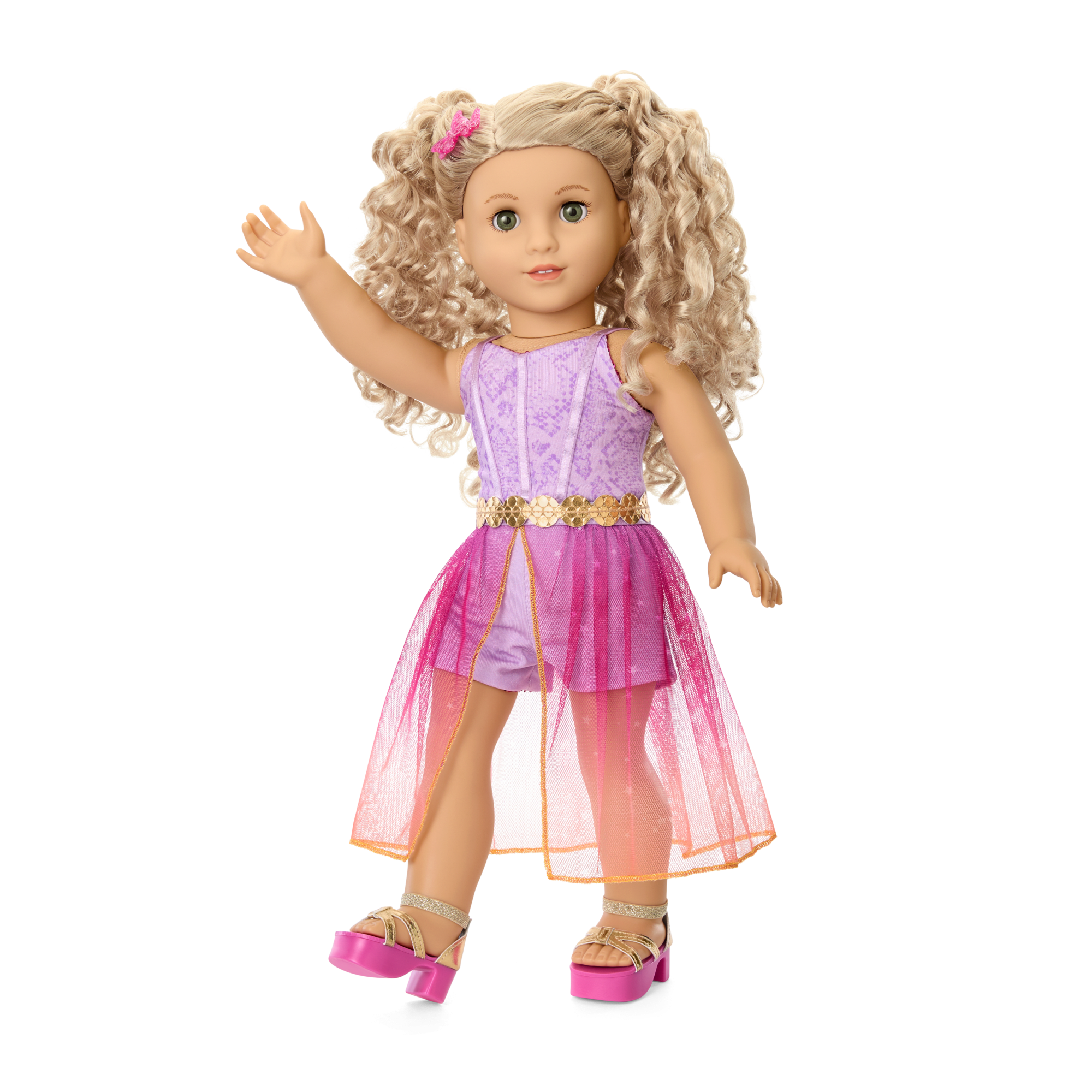 Reversible Doll Outfit & Accessory Set with Teddy Bear Backpack | Style Flips