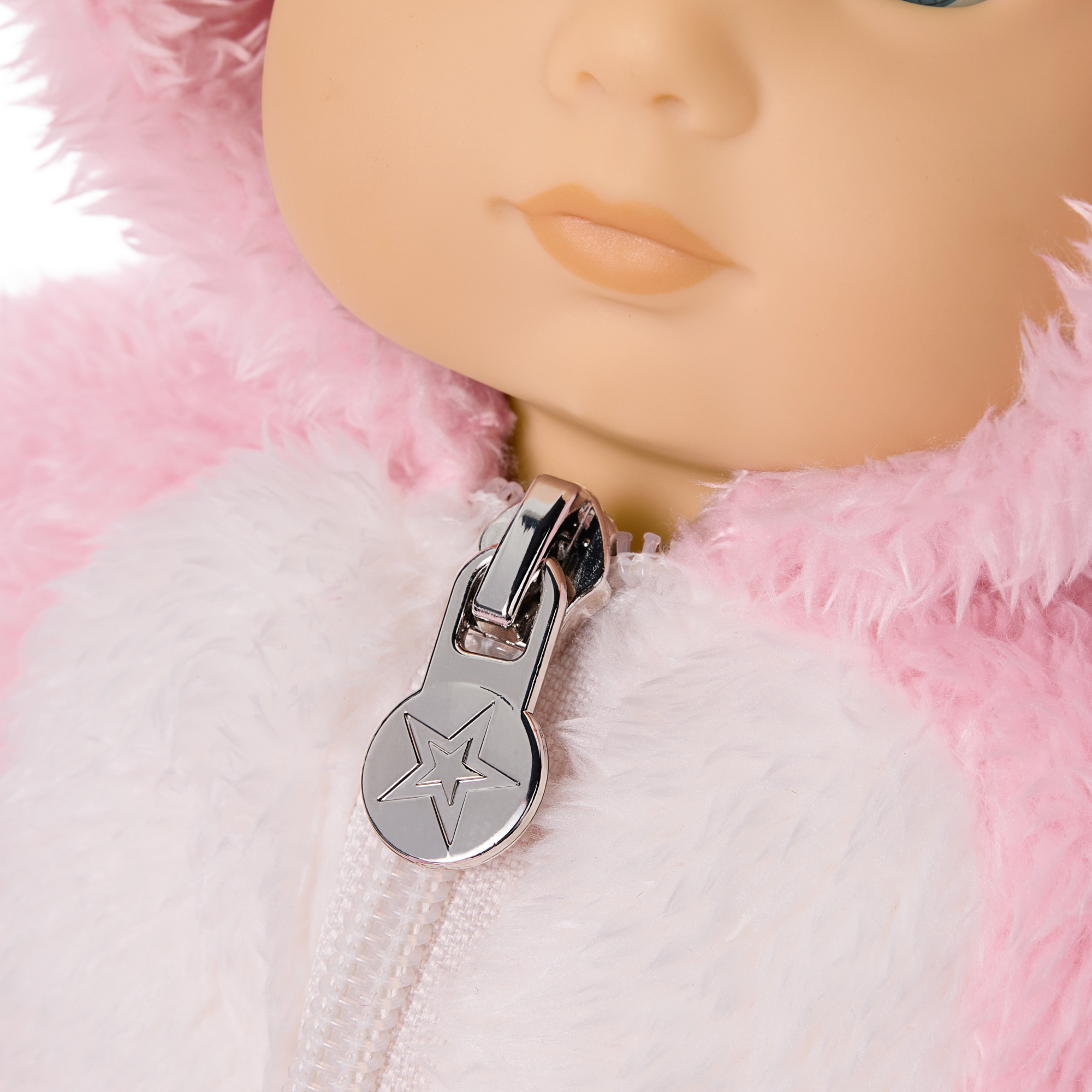 Pink Bunny Jumpsuit for Bitty Baby Dolls | Plush Hood & Tail