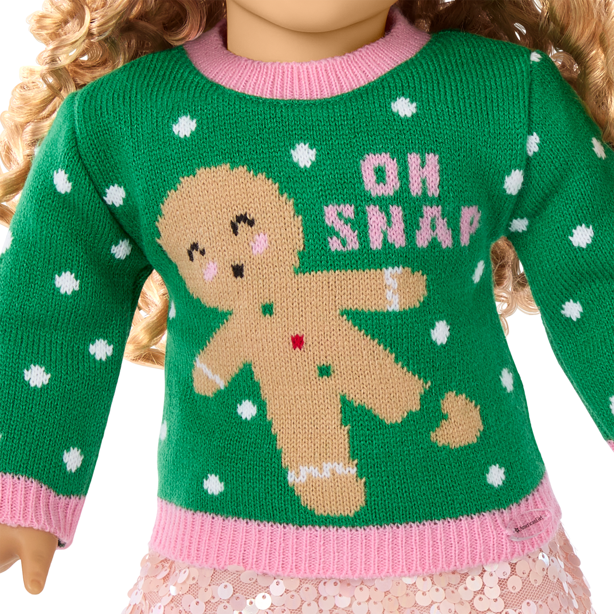 Christmas Sweater for 18-inch Dolls with Party Accessories | OH SNAP
