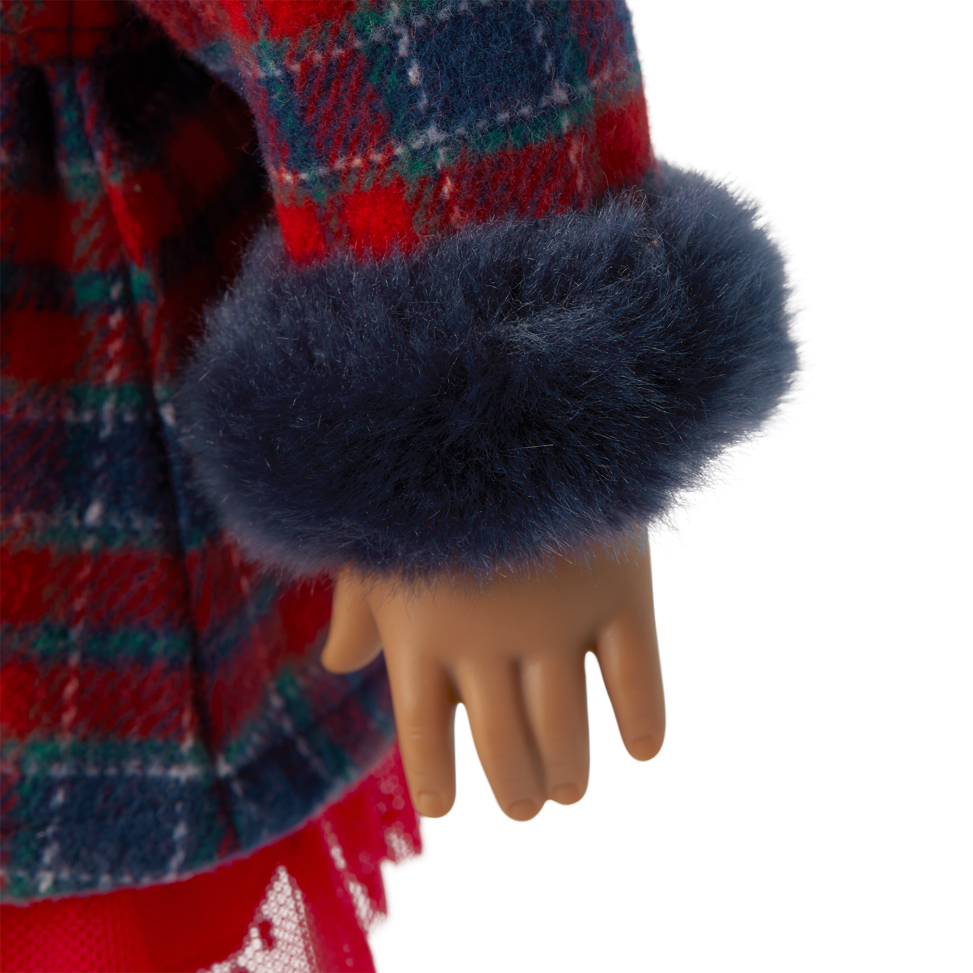 Plaid Doll Coat with Faux-Fur Trim for 18-inch Dolls | American Girl x Janie and Jack