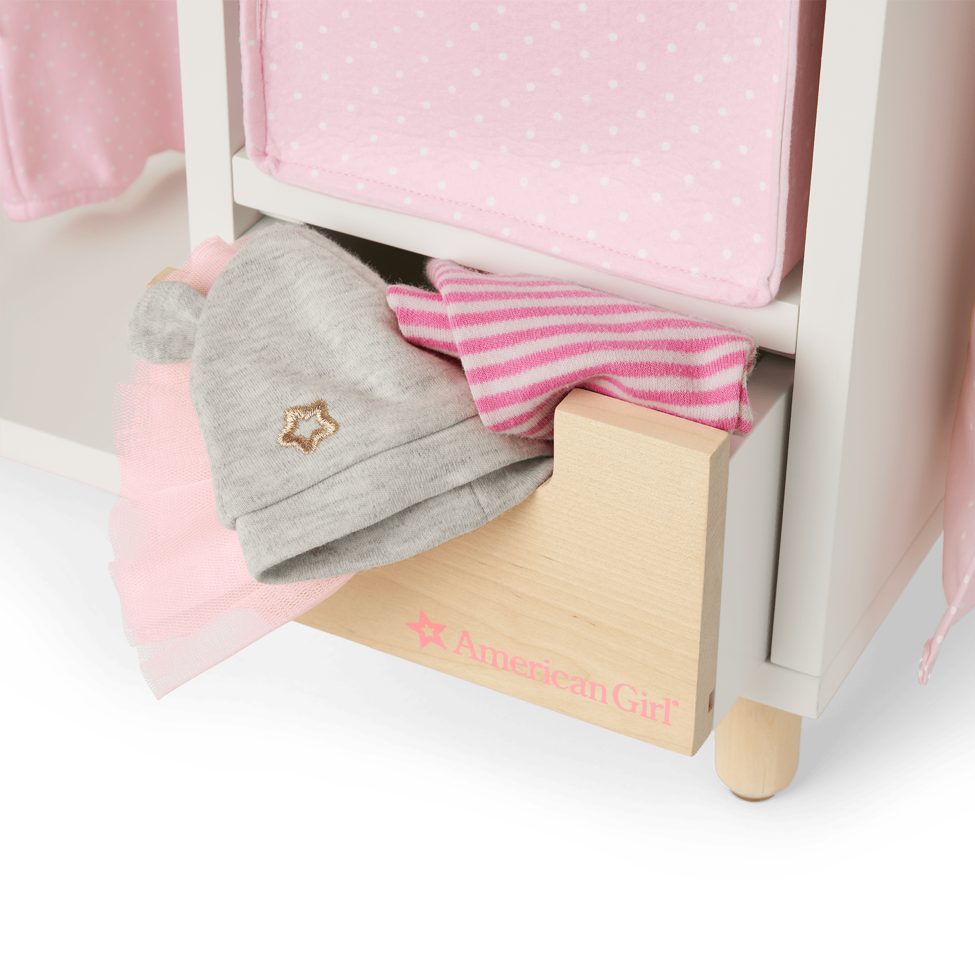 Modern Changing Table with Storage & Floral Pad | Dots & Blooms