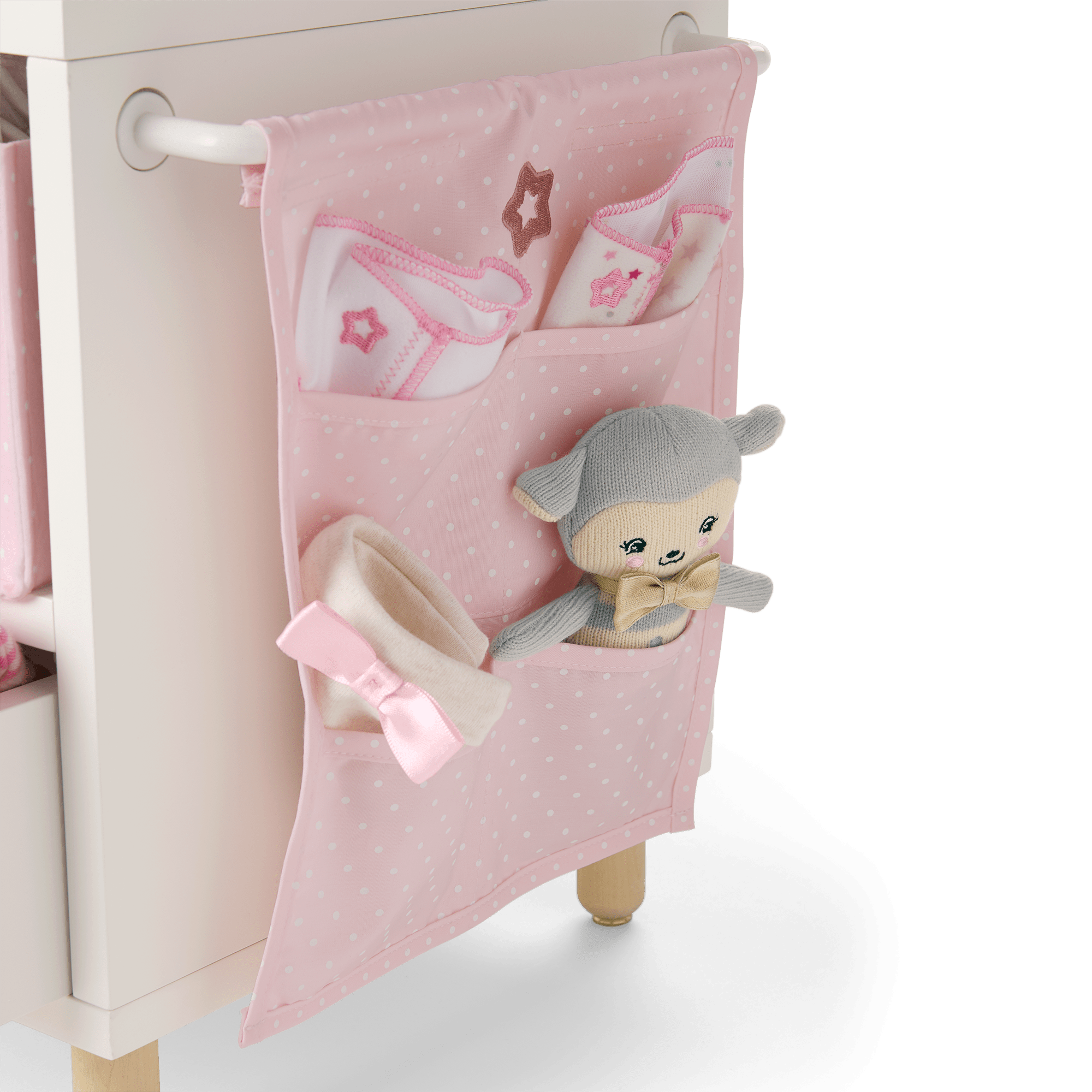 Modern Changing Table with Storage & Floral Pad | Dots & Blooms