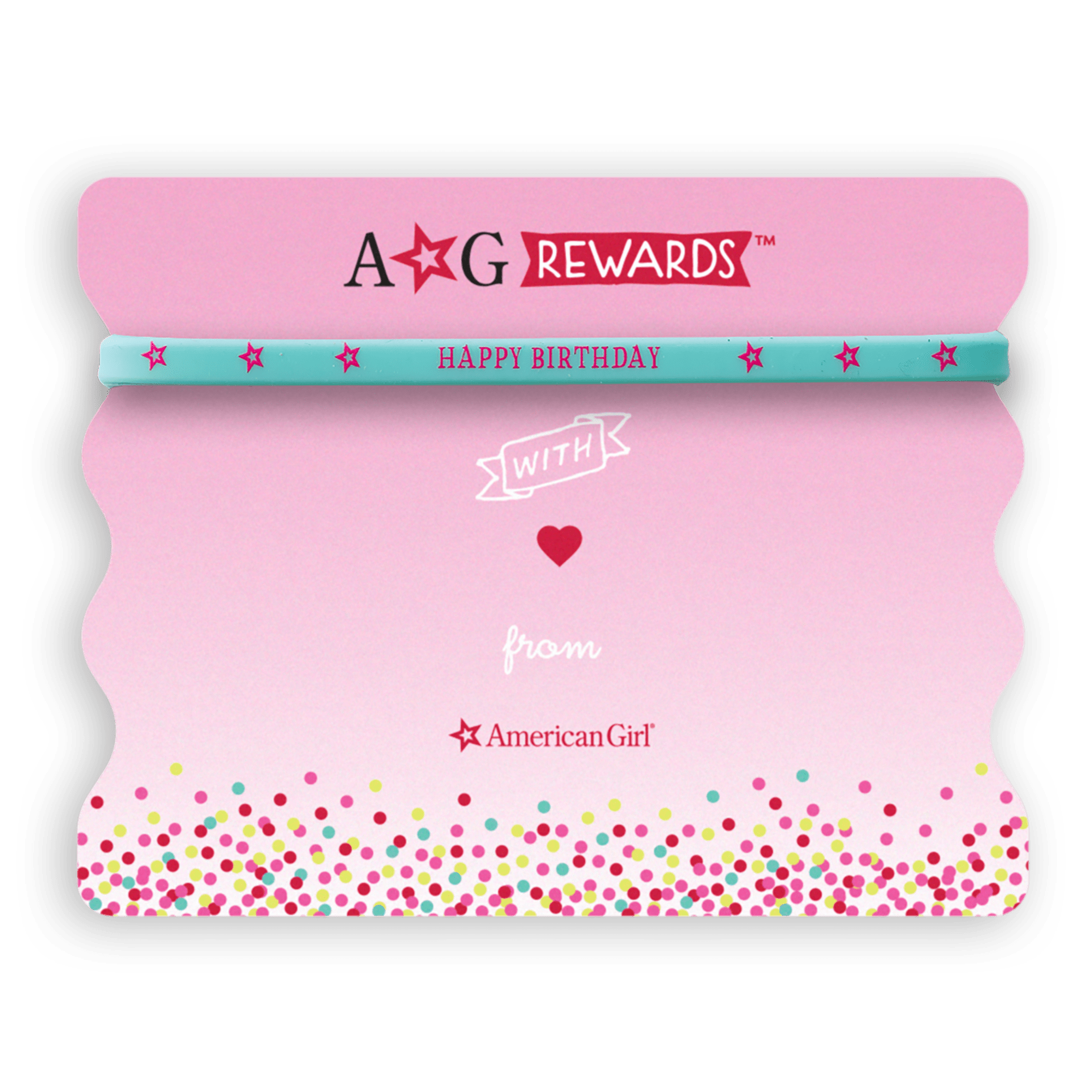 Girl's Teal Birthday Bracelet with Inner Star Design | AG Rewards