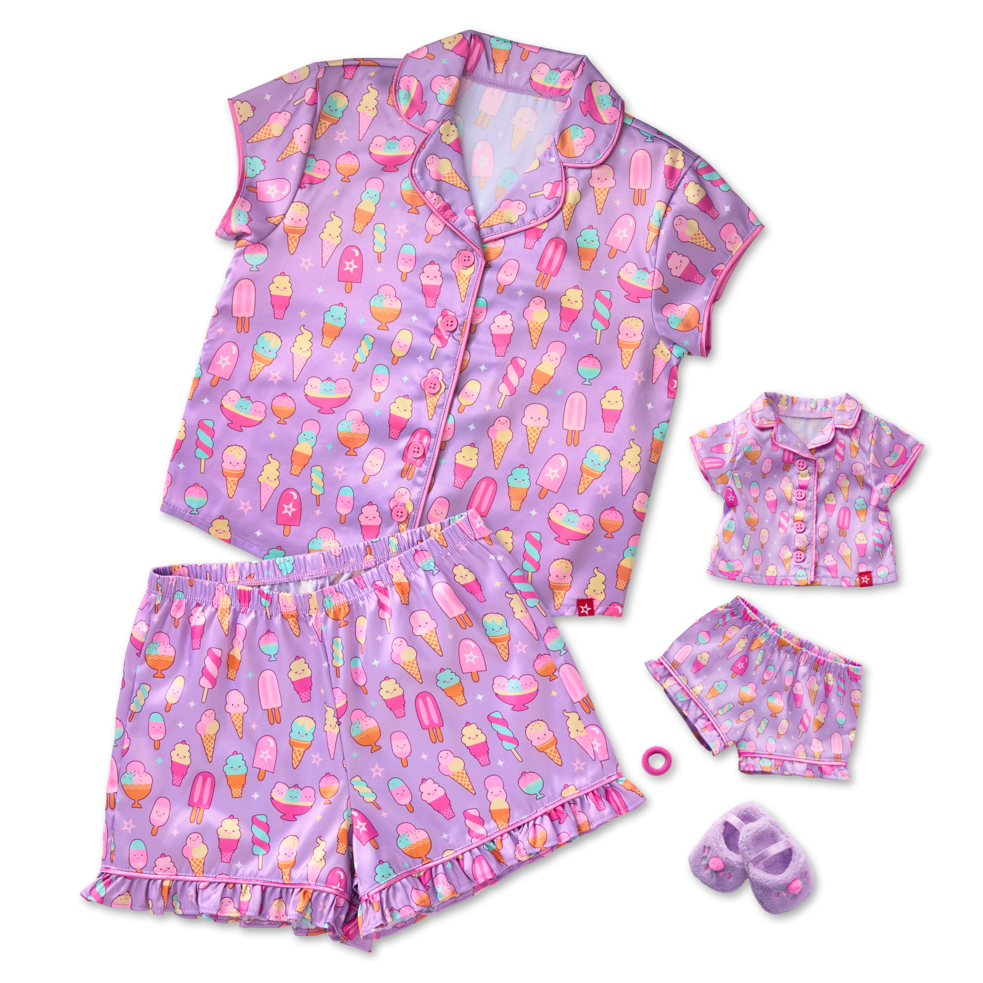 Girls & Doll Matching Pajama Set - Ice Cream Theme | Sweet Dreams