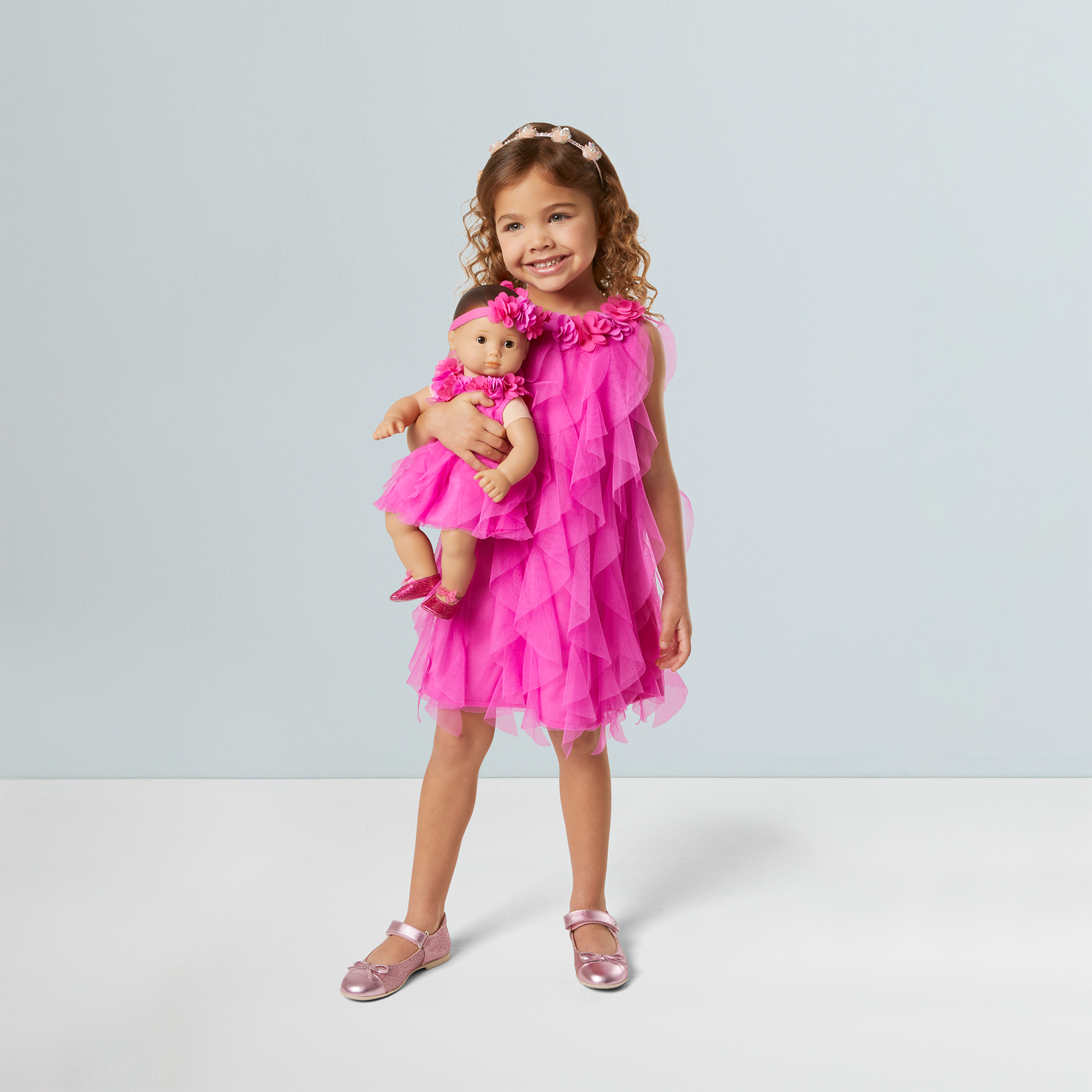 Pink Birthday Dresses for Girls & Bitty Baby Dolls | Party-Pink