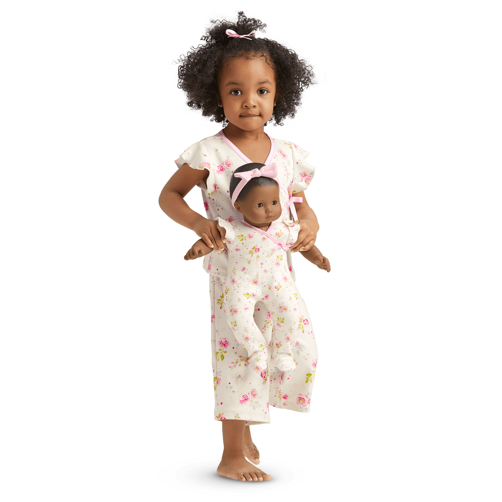Girls' Floral Pajamas with Doll Matching Set | Beautiful Blooms