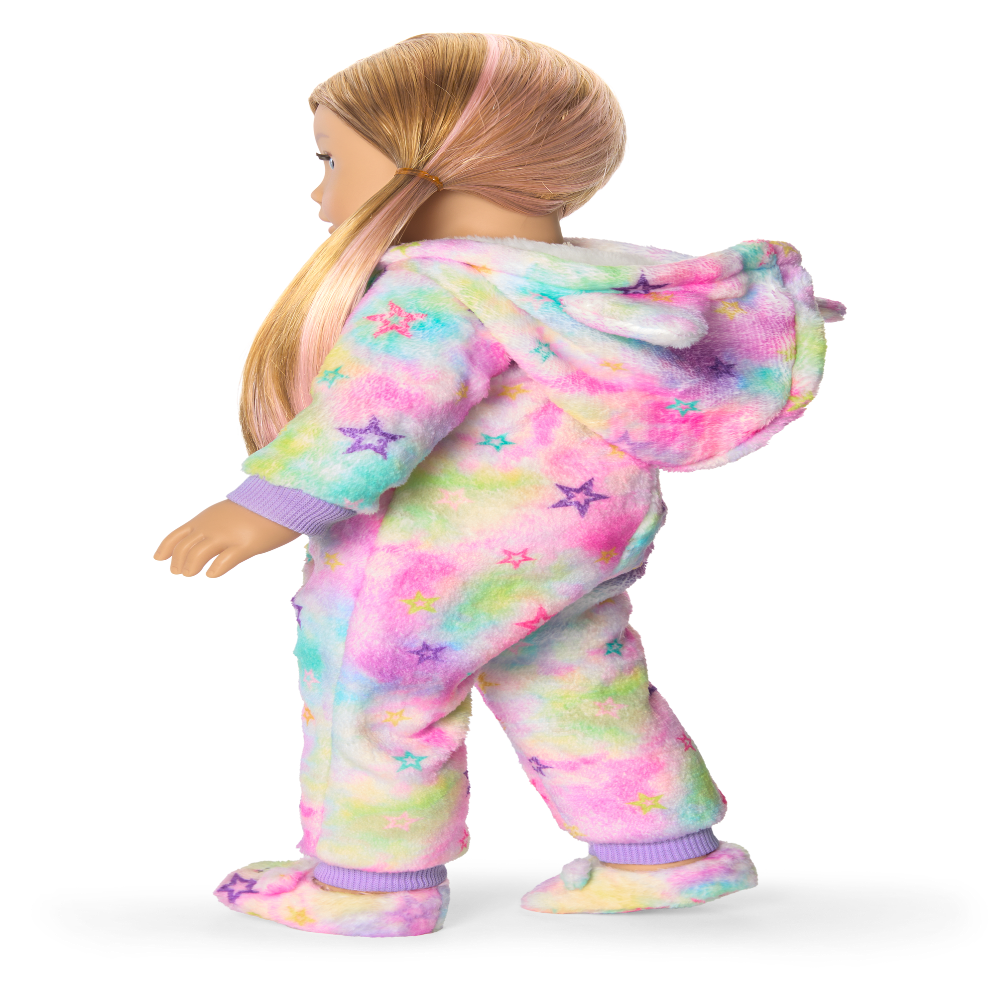 Rainbow Hooded Pajamas for 18-inch Dolls | Summer’s Stars & Snuggles