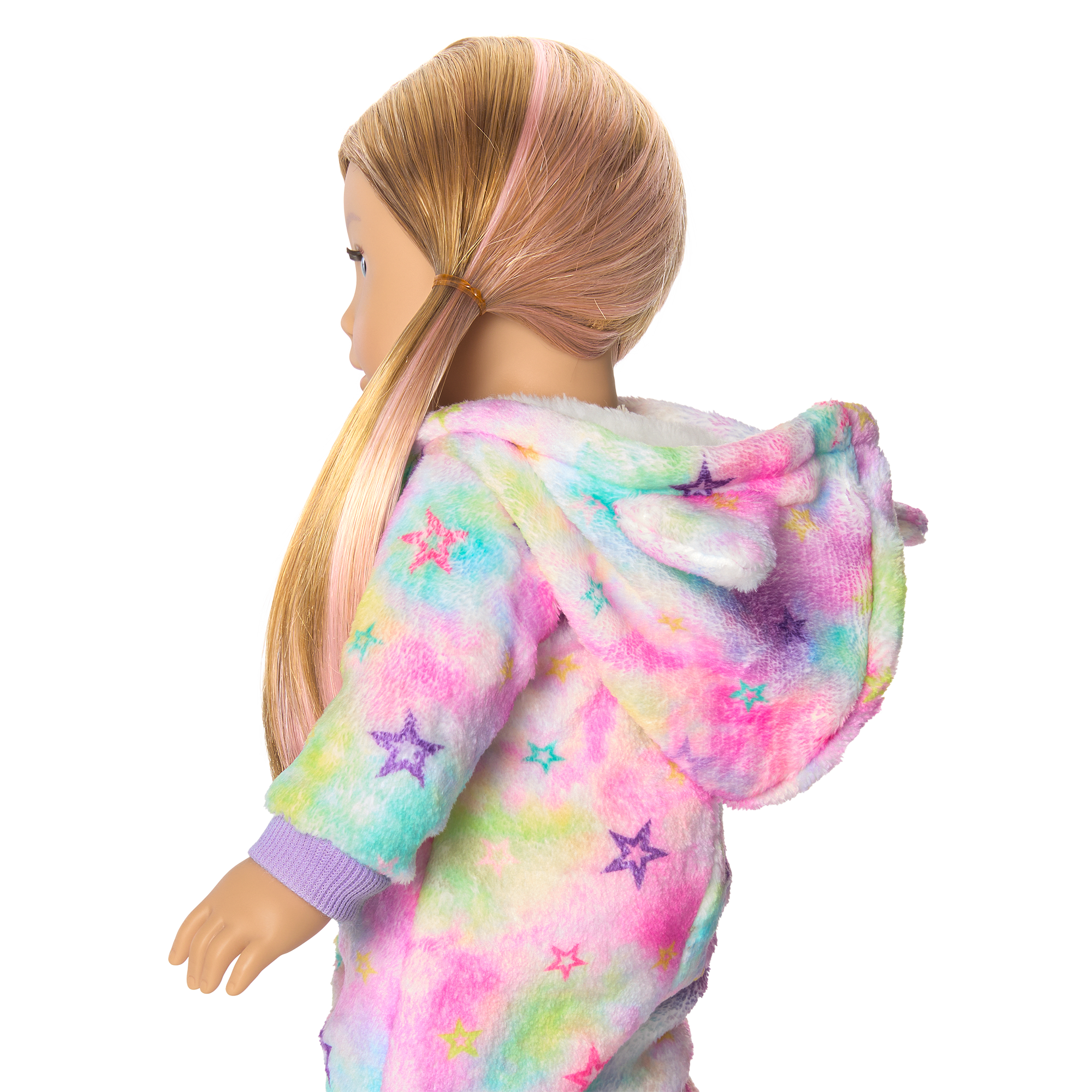 Rainbow Hooded Pajamas for 18-inch Dolls | Summer’s Stars & Snuggles