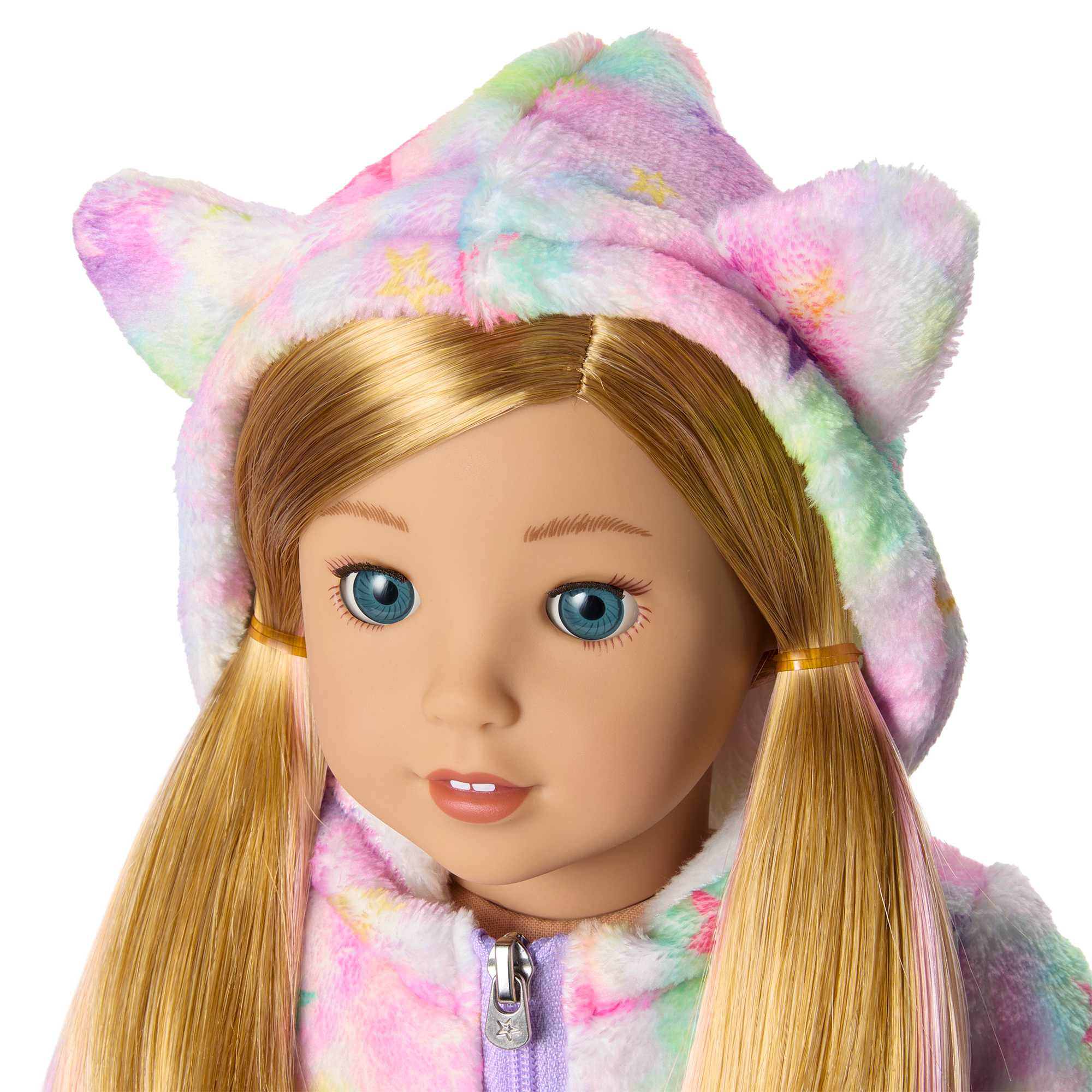 Rainbow Hooded Pajamas for 18-inch Dolls | Summer’s Stars & Snuggles