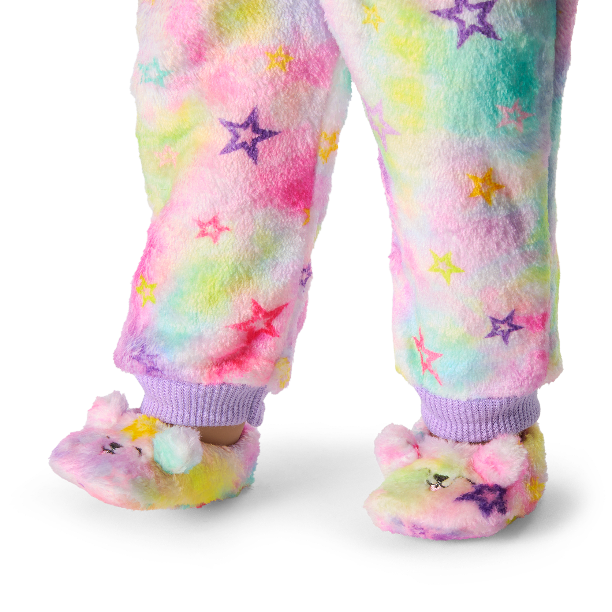 Rainbow Hooded Pajamas for 18-inch Dolls | Summer’s Stars & Snuggles