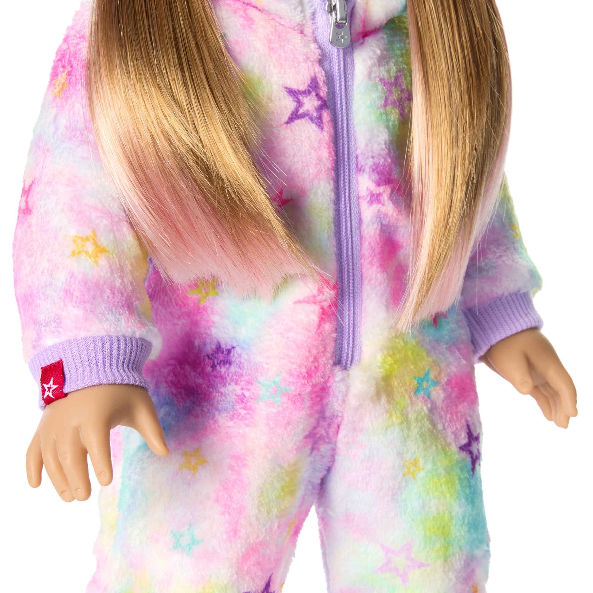 Rainbow Hooded Pajamas for 18-inch Dolls | Summer’s Stars & Snuggles