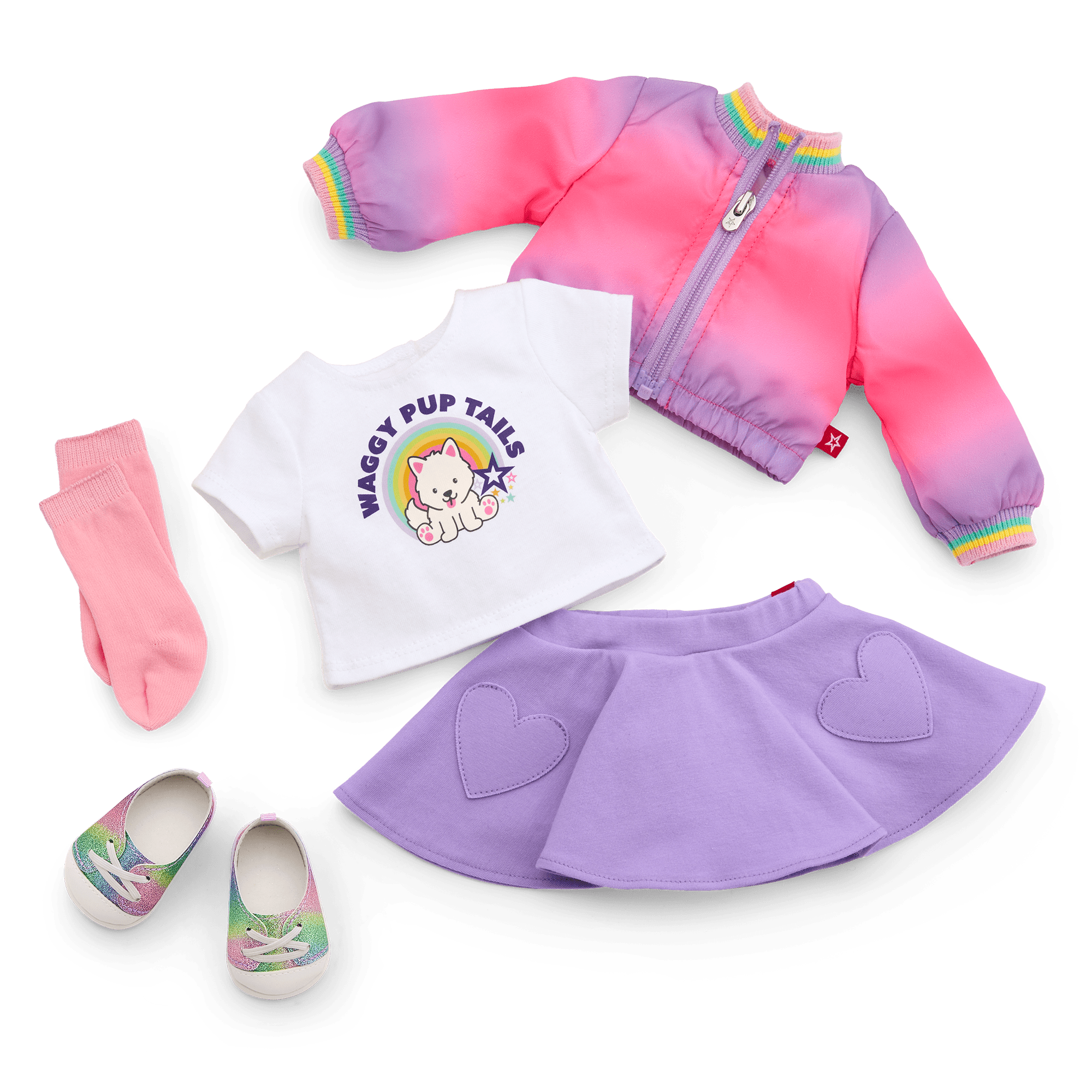 Waggy Pup Tails Doll Outfit for 18-inch Dolls | Summer's Collection