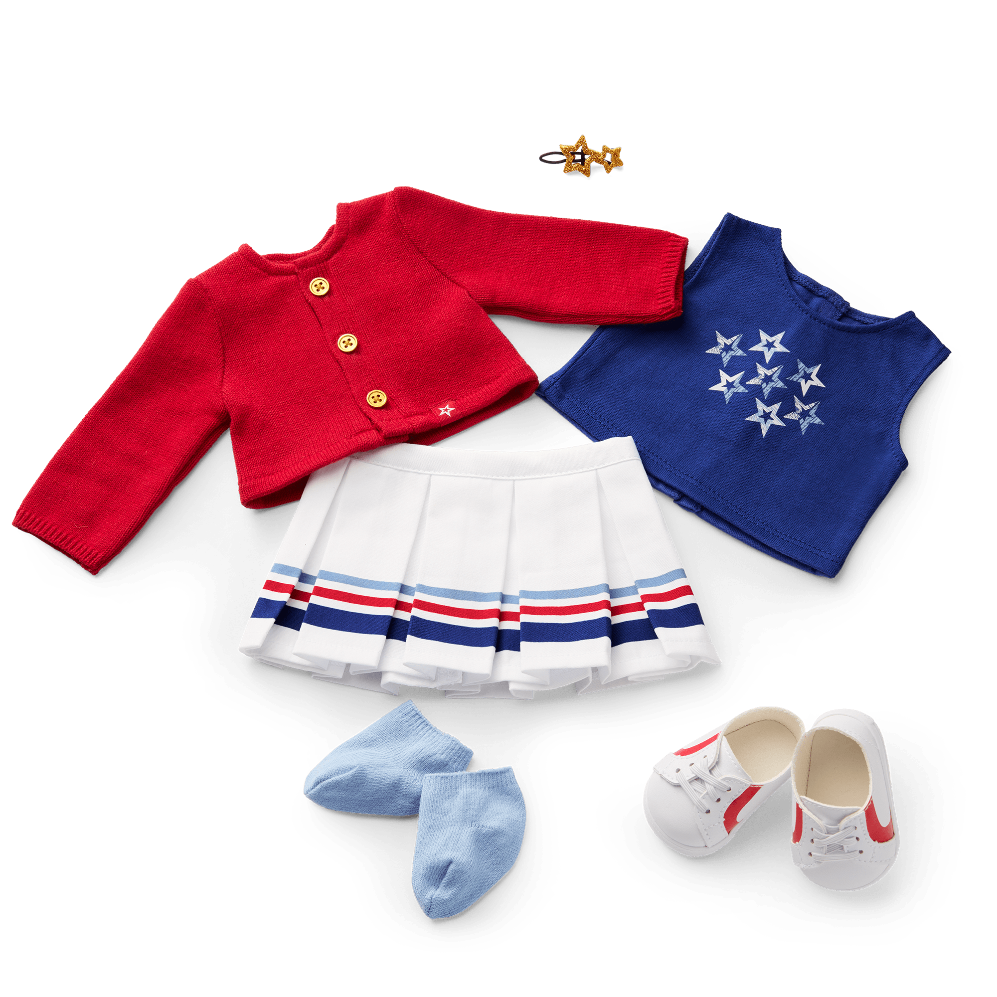 Red & Navy School Outfit Set for 18-inch Dolls | Team AG™
