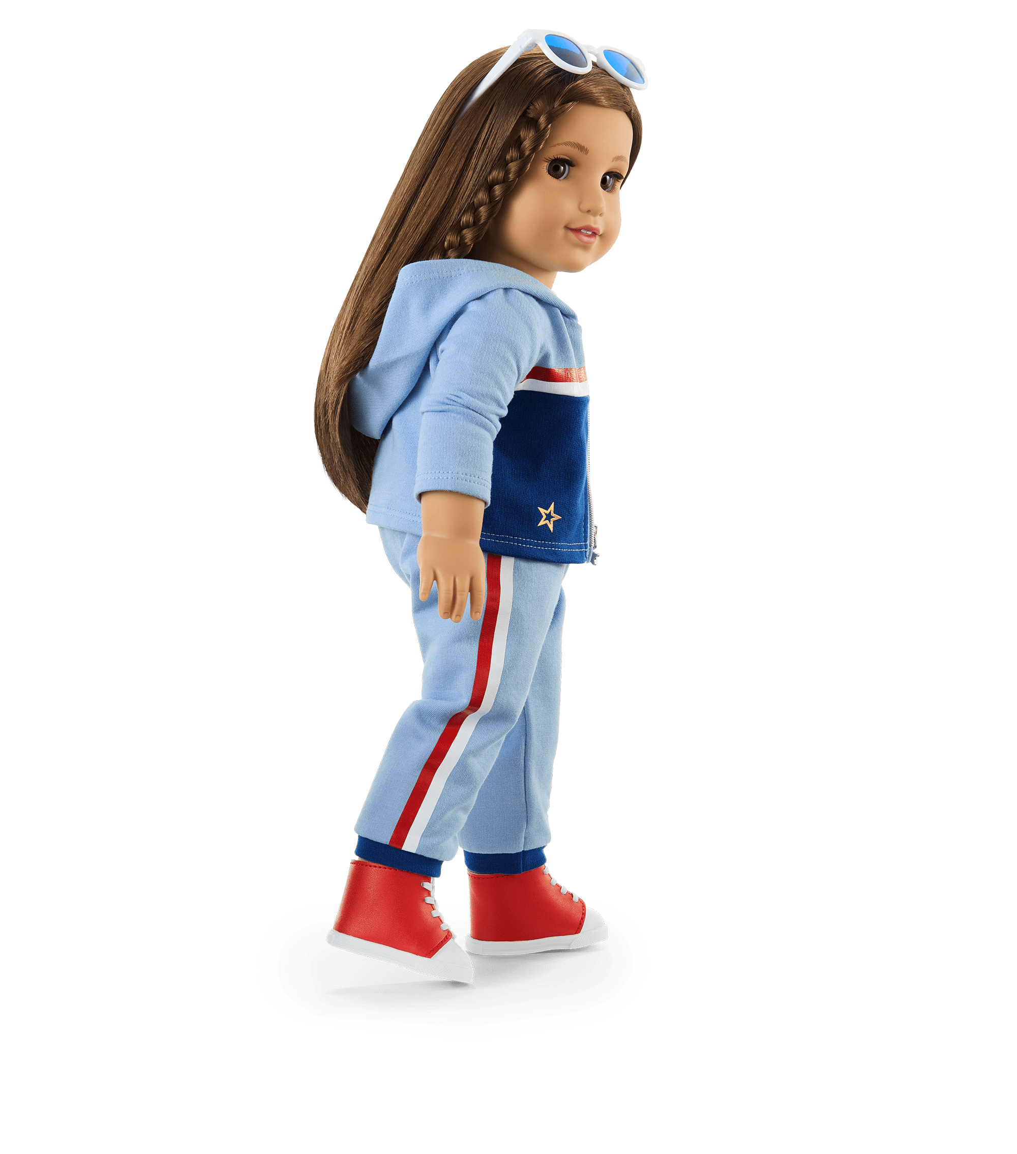 Red, White & Blue Jogger Set for 18-inch Dolls | Team AG™