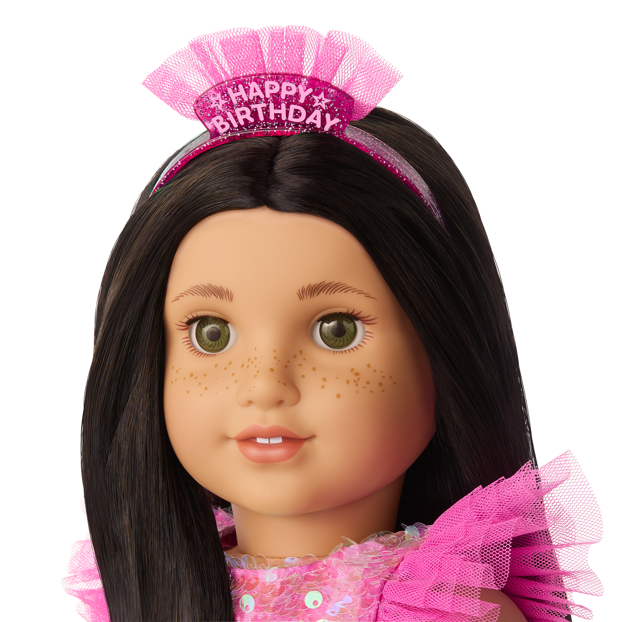 Happy Birthday Outfit for 18-inch Dolls | Pink Party Dress & Accessories