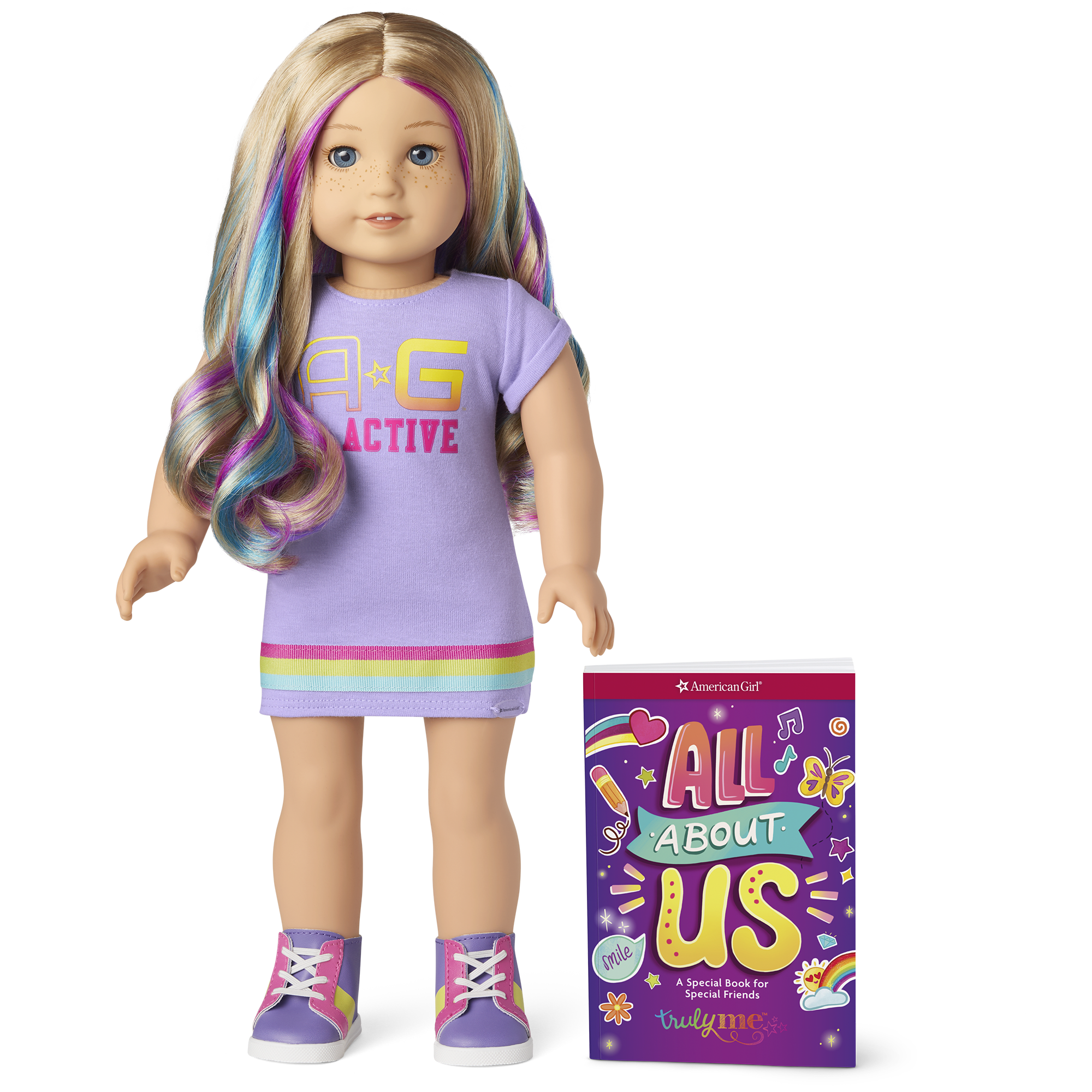 18-inch Truly Me Doll with Wavy Blonde Hair & Freckles | AG Doll
