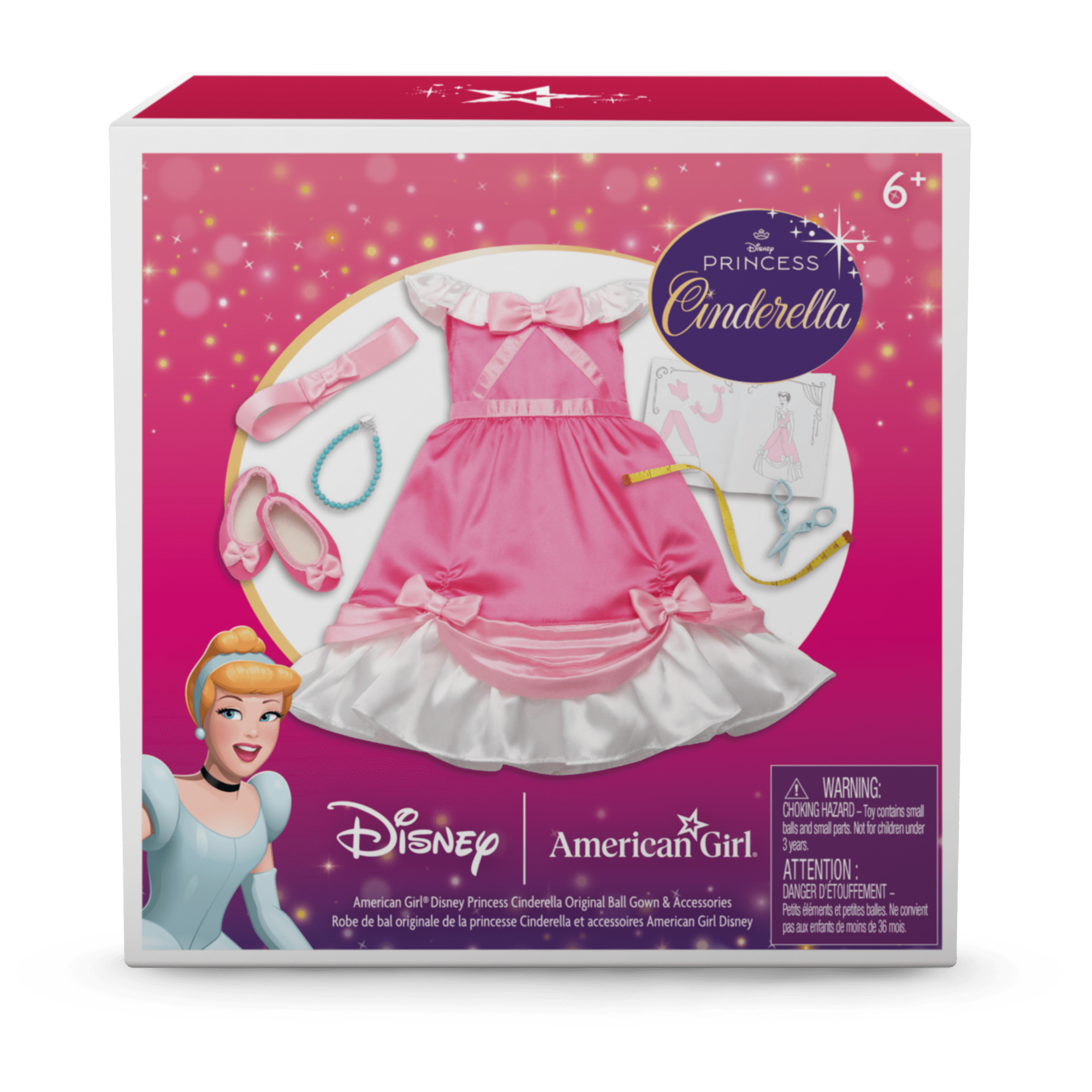 Disney Princess Cinderella Ball Gown & Accessories for 18-inch Dolls | American Girl