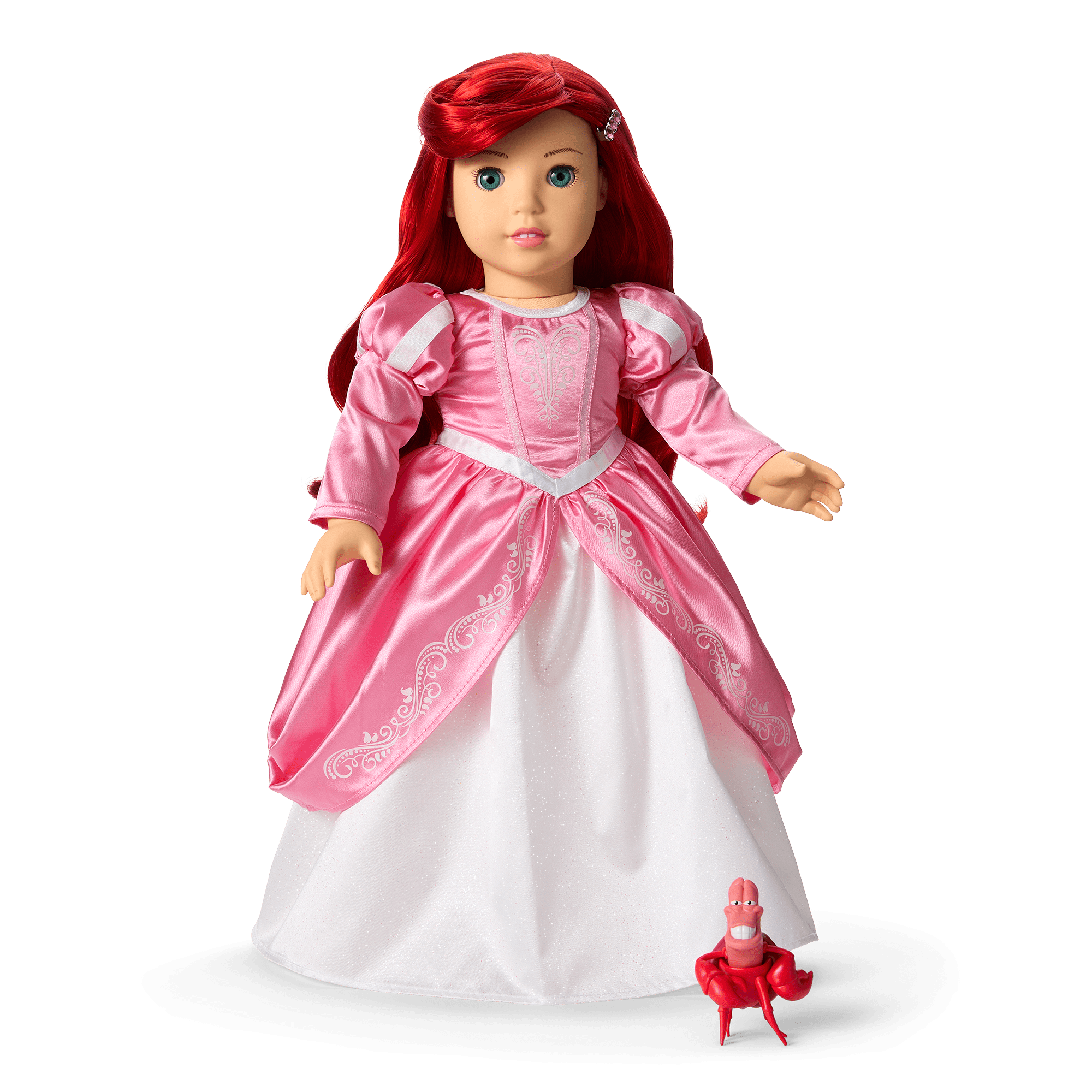 Disney Princess Ariel Pink Ball Gown & Accessories for 18-inch Dolls | American Girl