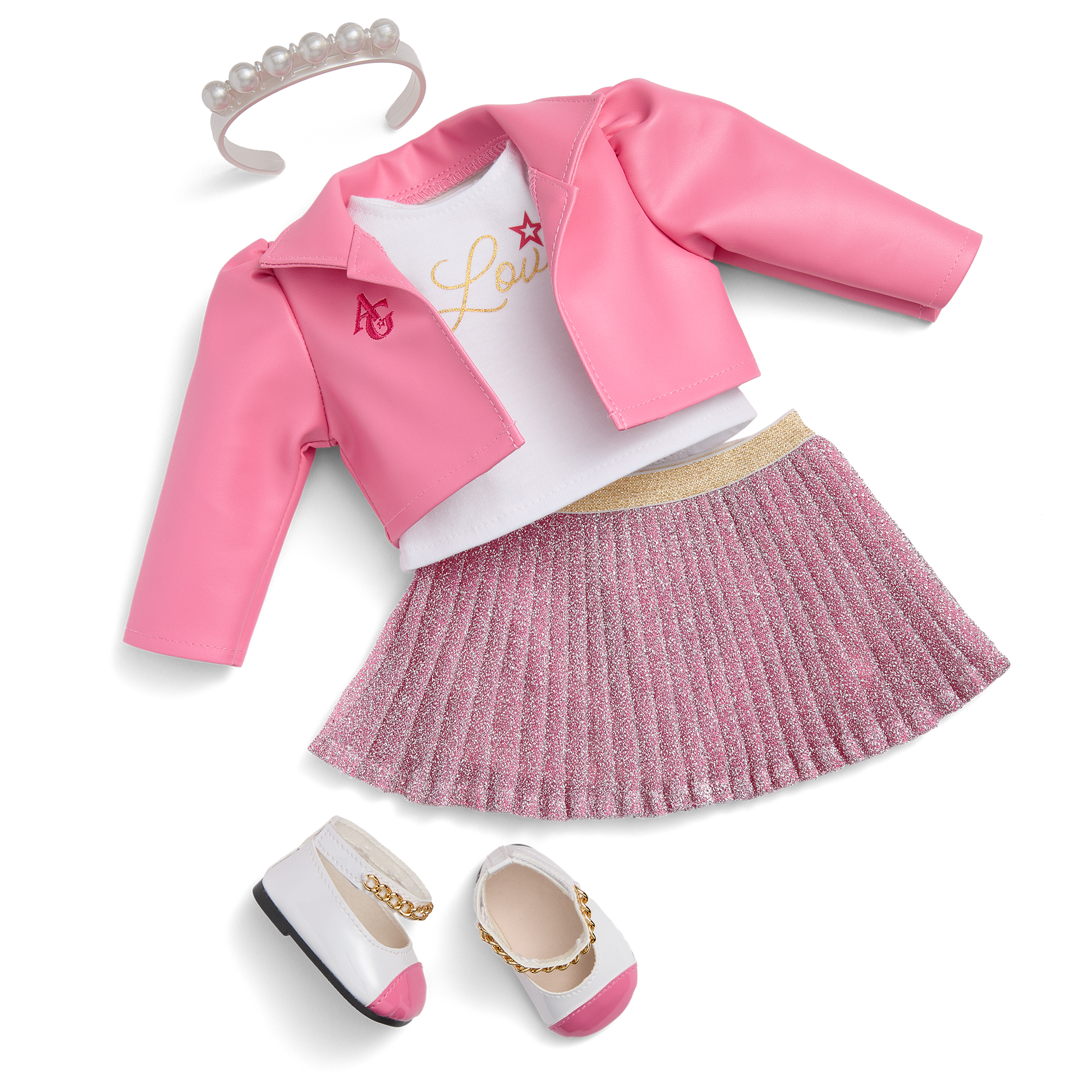 Pink Glam Outfit for 18-inch Dolls | Celebrity Chic Set