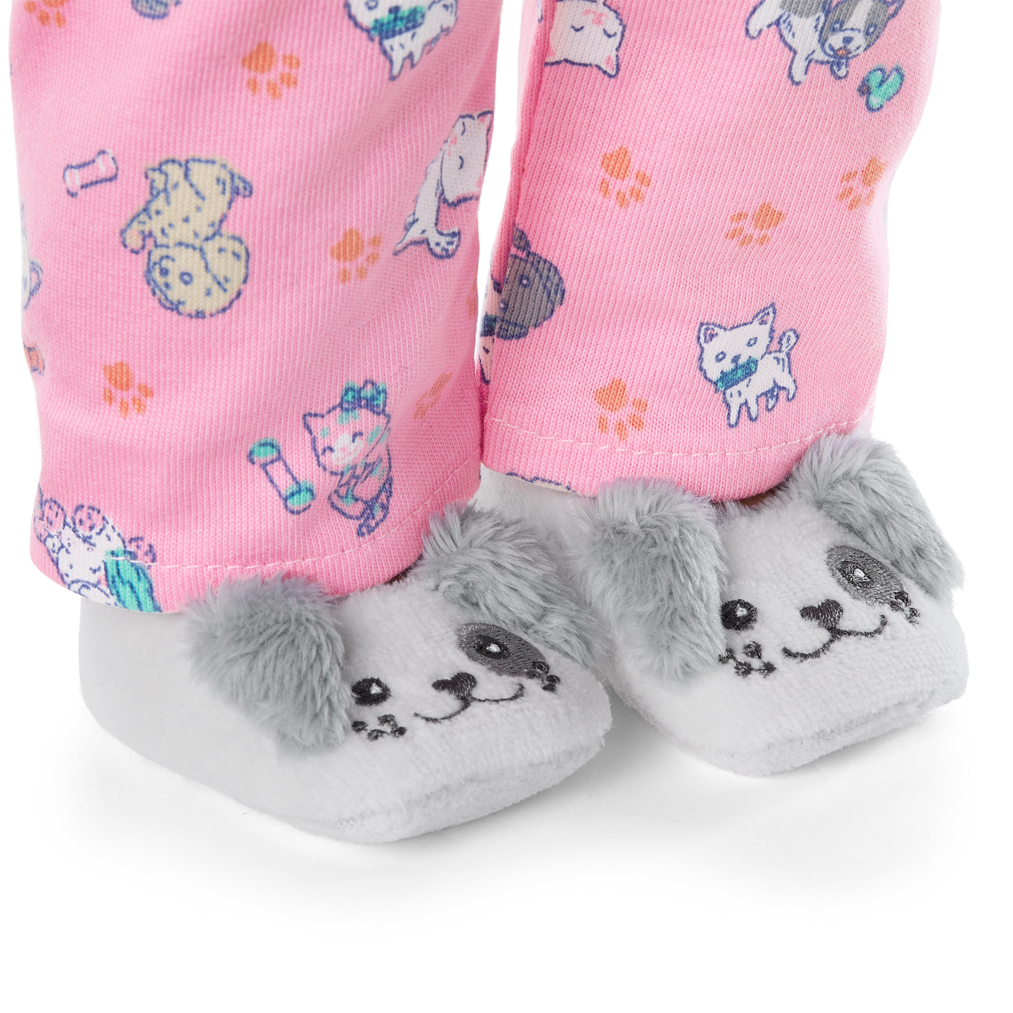 Cozy Puppy & Kitty Pajama Set for 18-inch Dolls | Waking Up Is Ruff