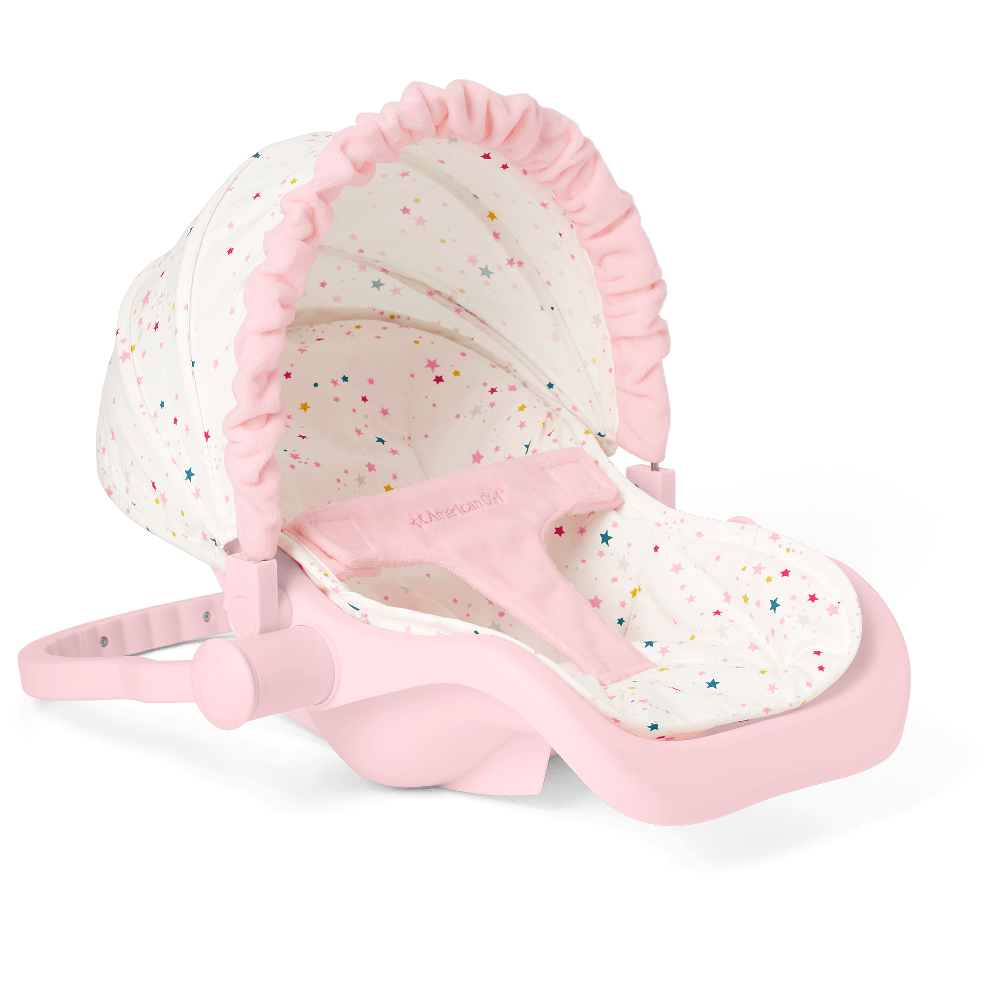 Bitty Baby Travel Seat with Plush Lap Strap & Sun Visor