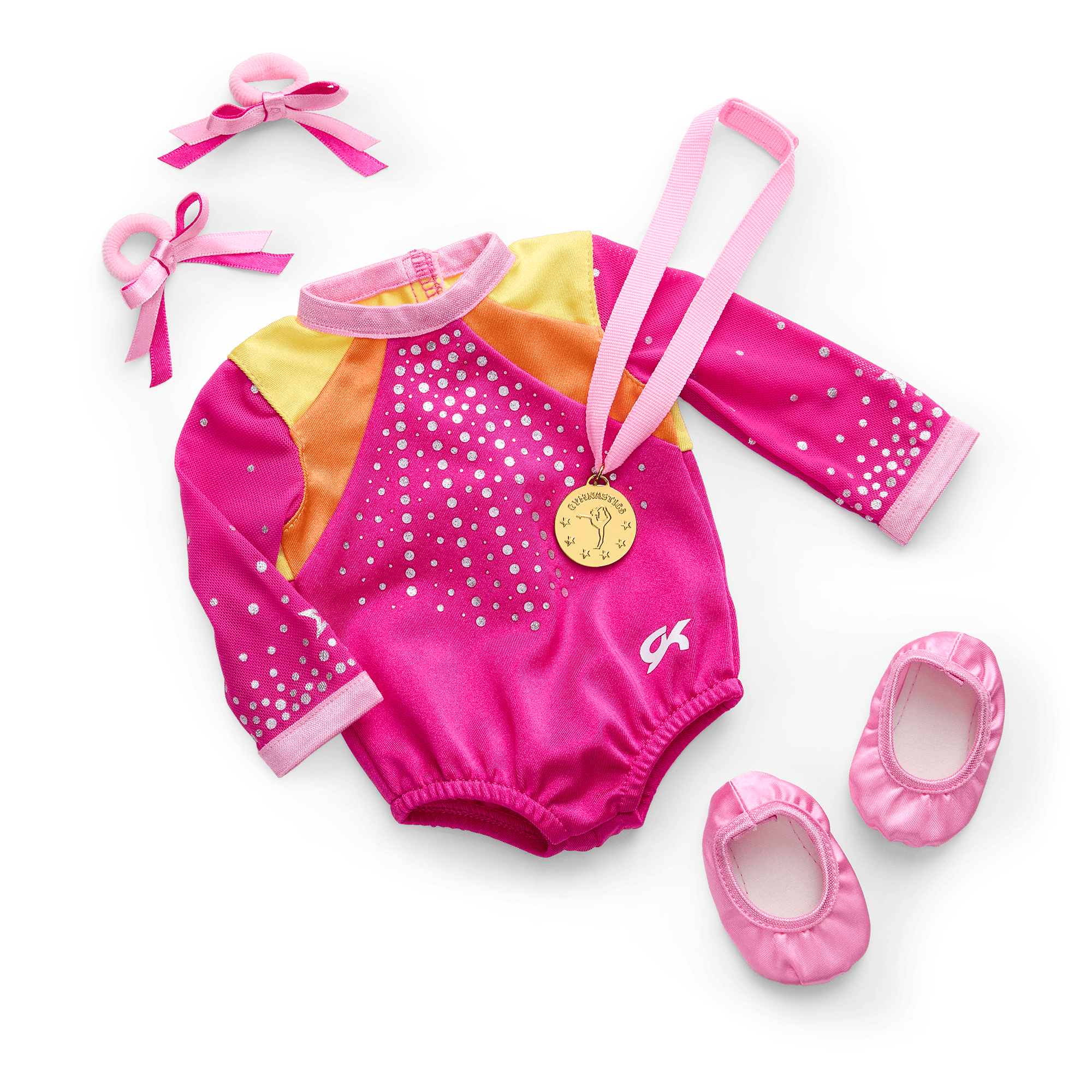 Pink Sparkle Gymnastics Leotard for 18-inch Dolls | Lila's™