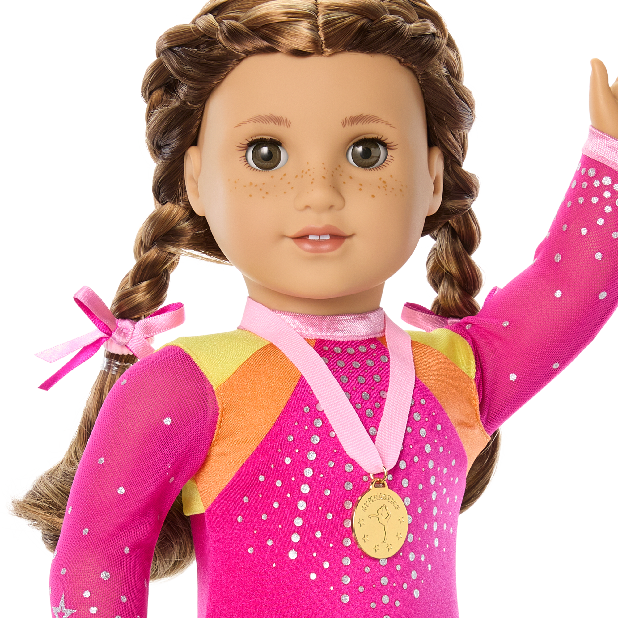 Pink Sparkle Gymnastics Leotard for 18-inch Dolls | Lila's™