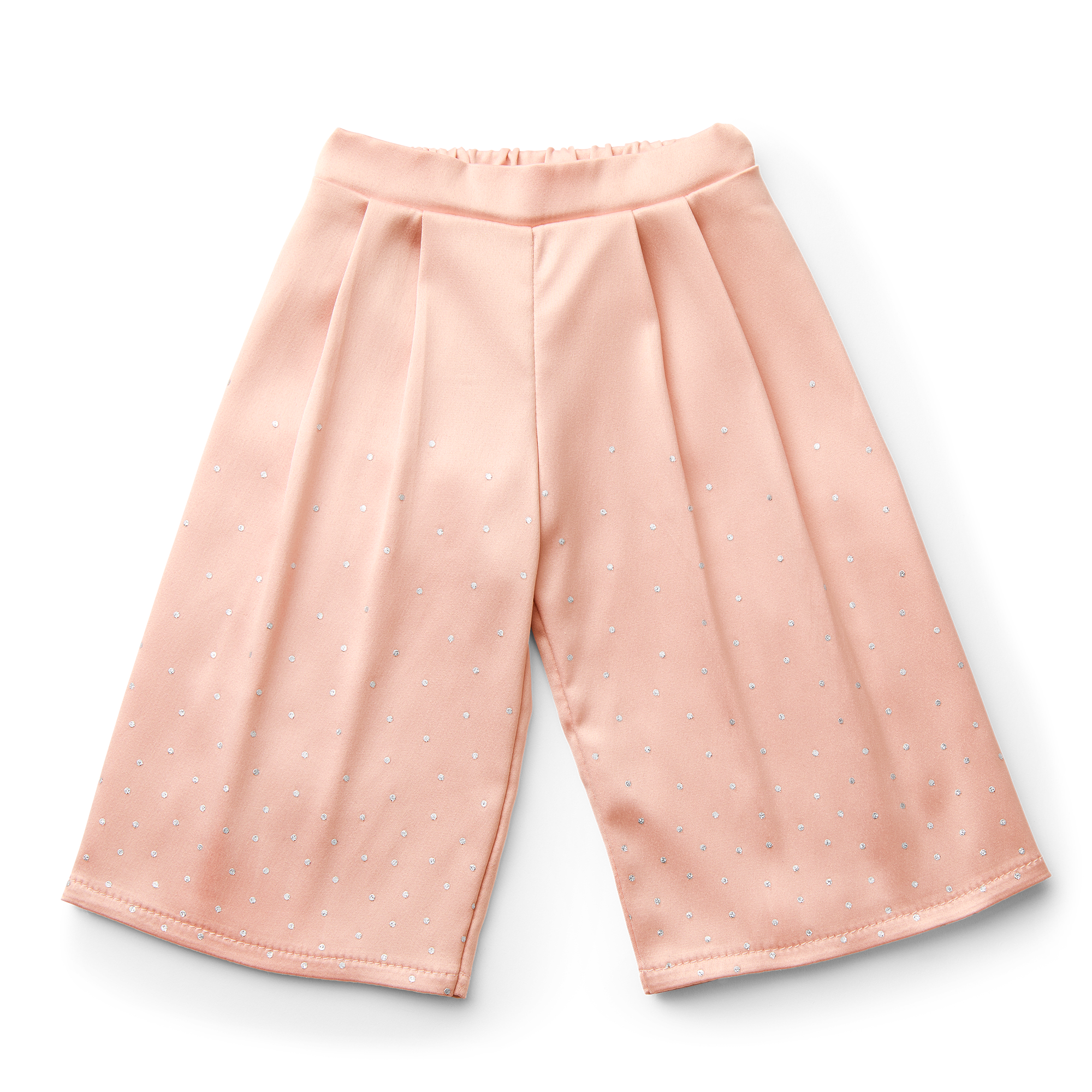 Flowy Satin Pants with Glitter Print | Something Navy Collection