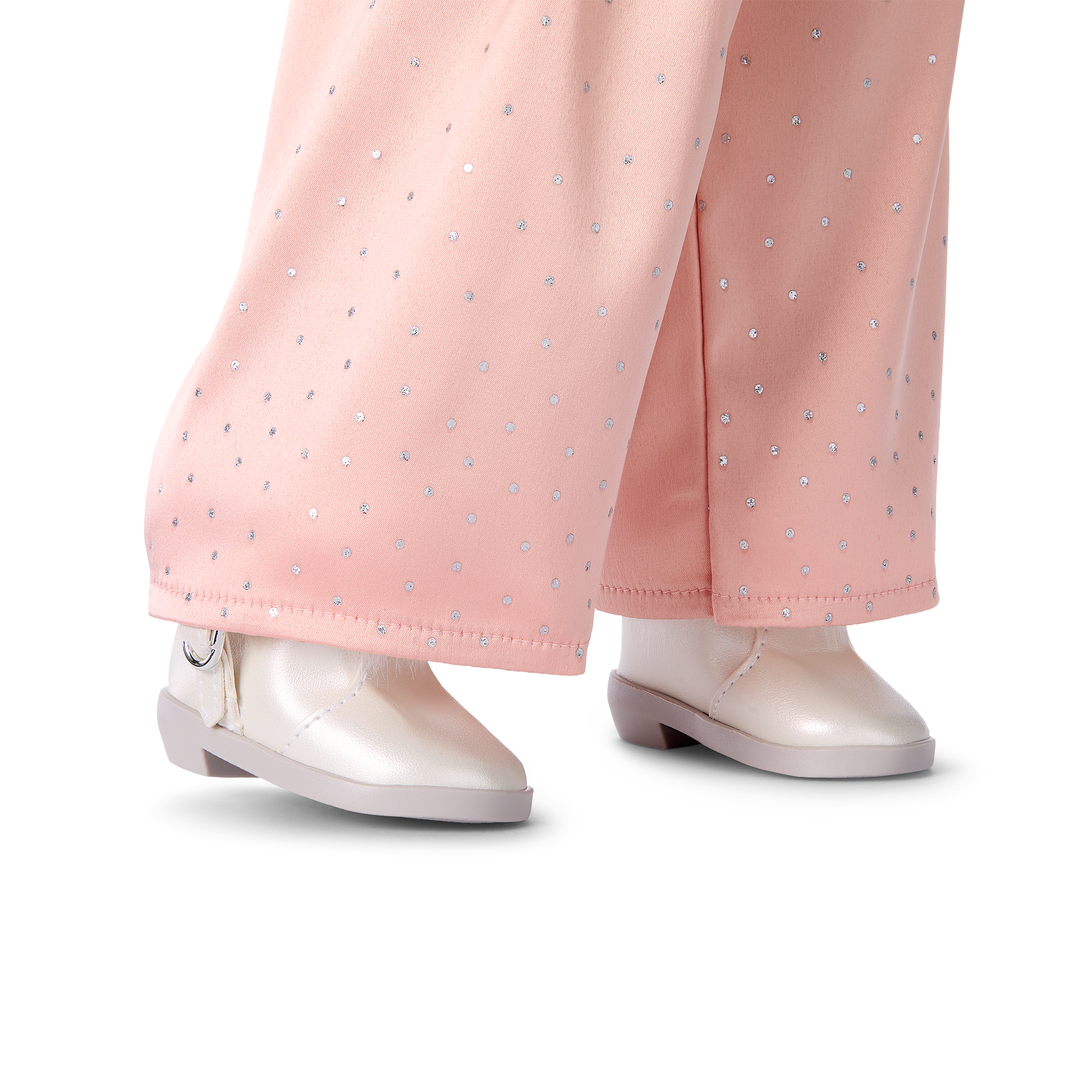 Flowy Satin Pants with Glitter Print | Something Navy Collection