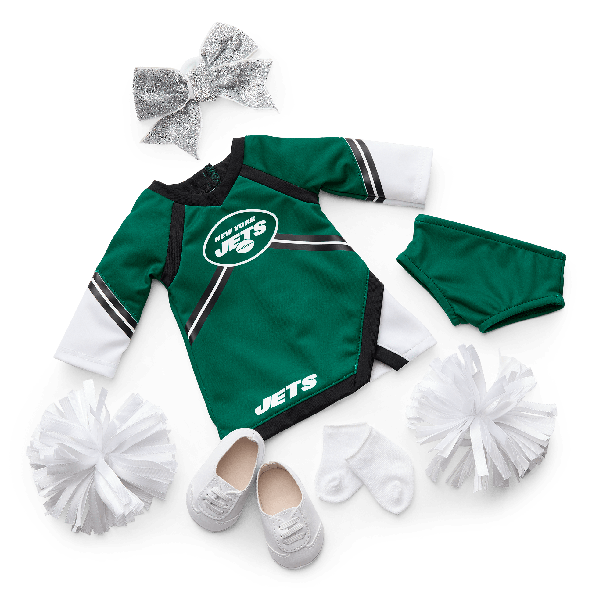 New York Jets Cheer Uniform for 18-inch Dolls | American Girl® x NFL