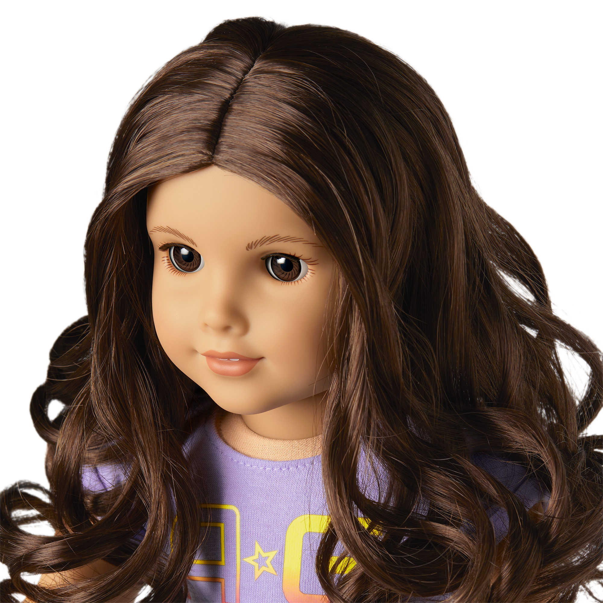 Truly Me 18-inch Doll with Curly Dark-Brown Hair & Sporty Outfit | AG