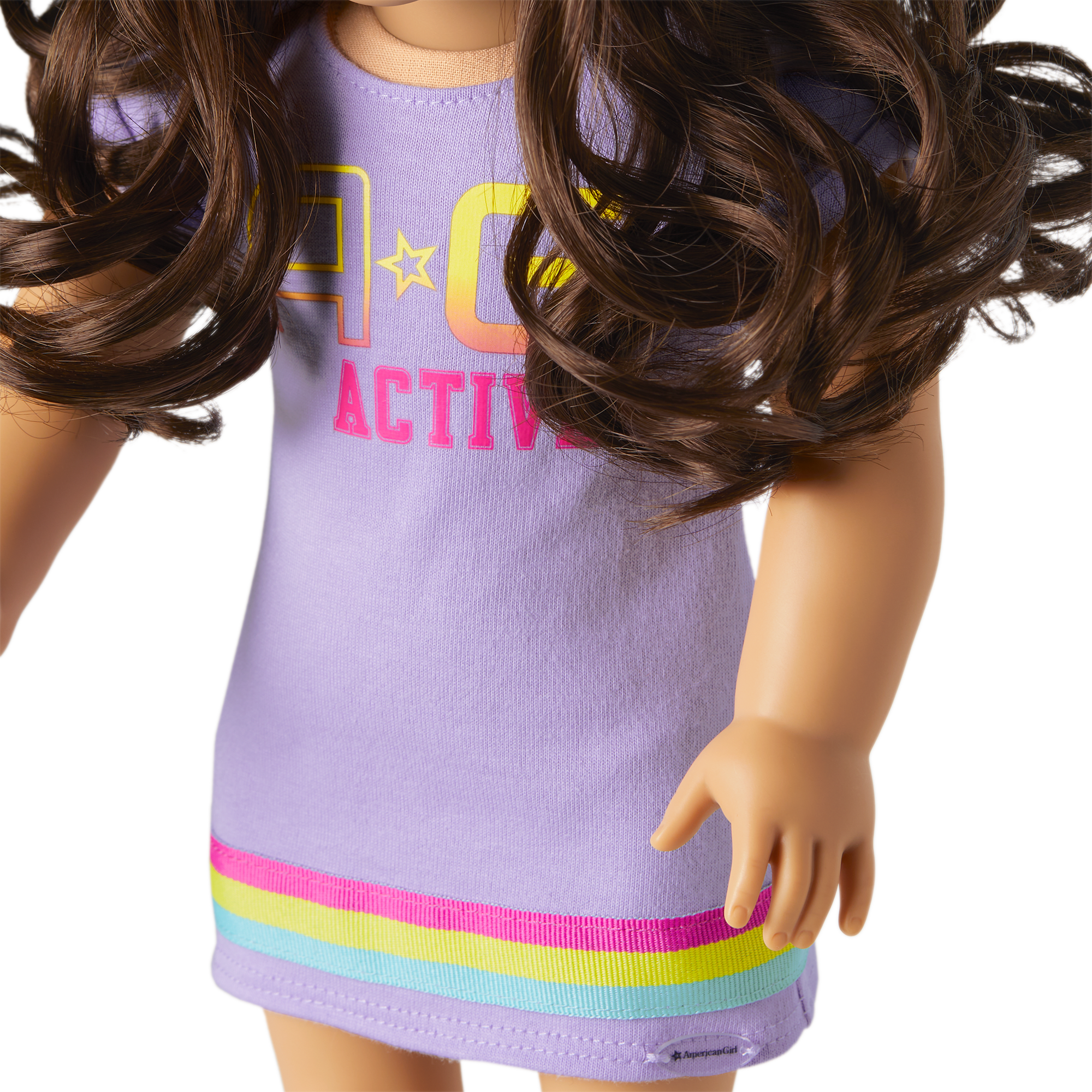 Truly Me 18-inch Doll with Curly Dark-Brown Hair & Sporty Outfit | AG