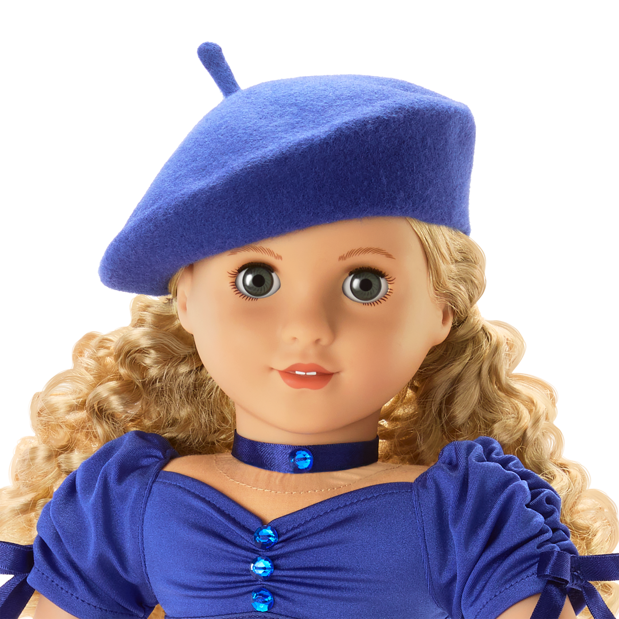 Sparkling Sapphire Outfit for 18-inch Dolls | Blue Gemstone Dress Set