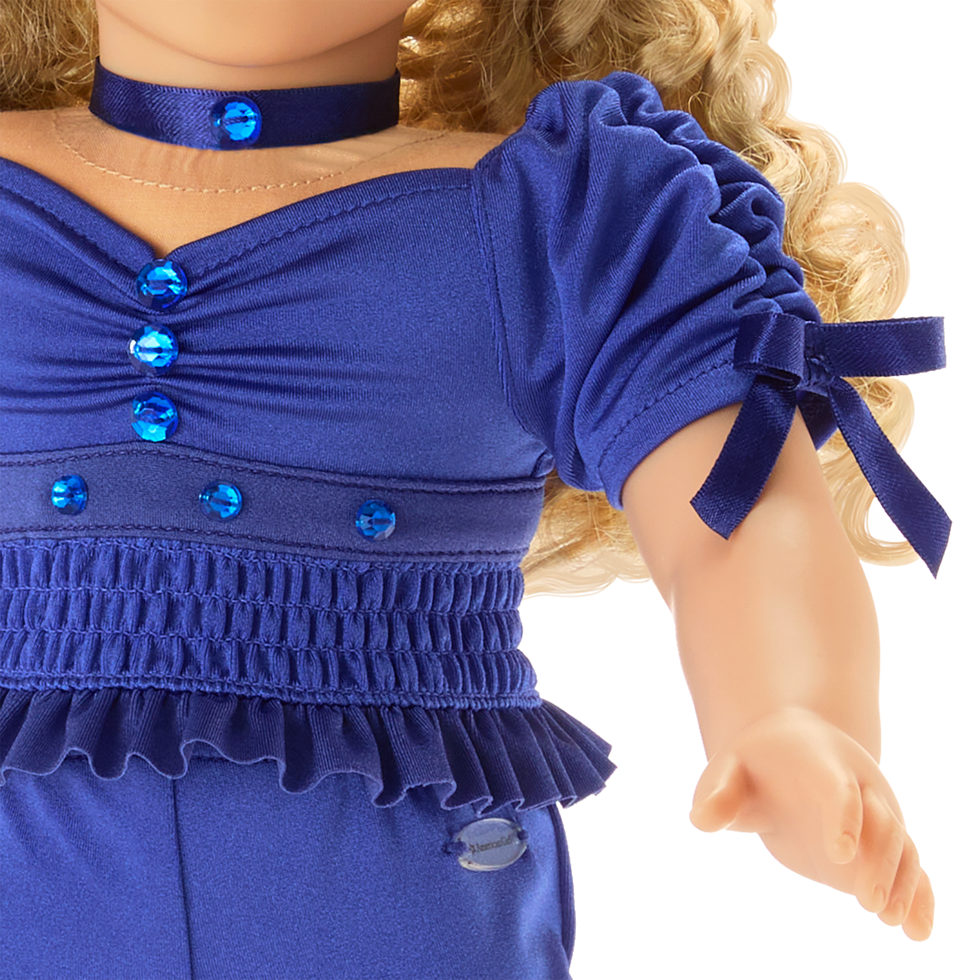 Sparkling Sapphire Outfit for 18-inch Dolls | Blue Gemstone Dress Set