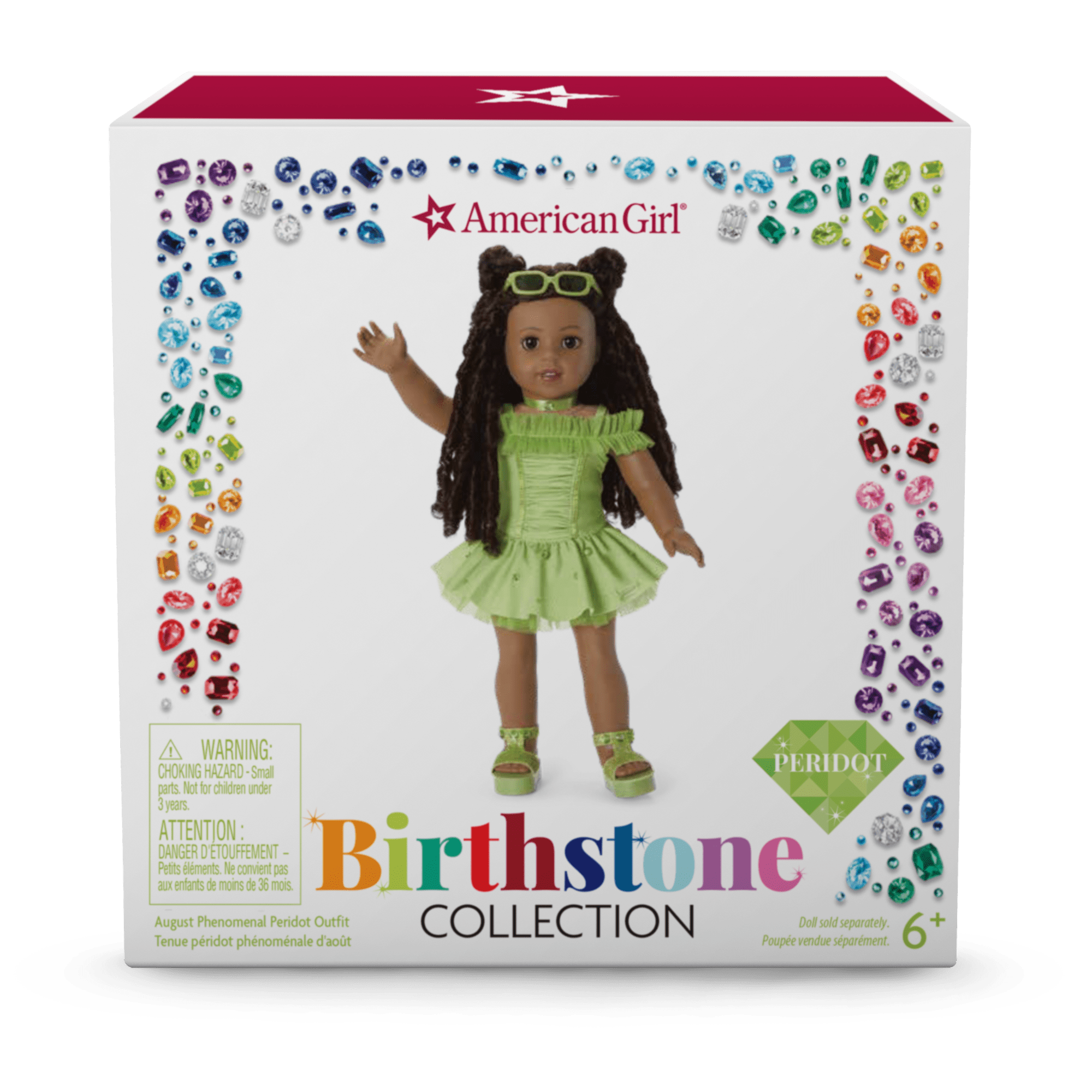 Peridot Green Doll Outfit for 18-inch Dolls | August Birthday Gift