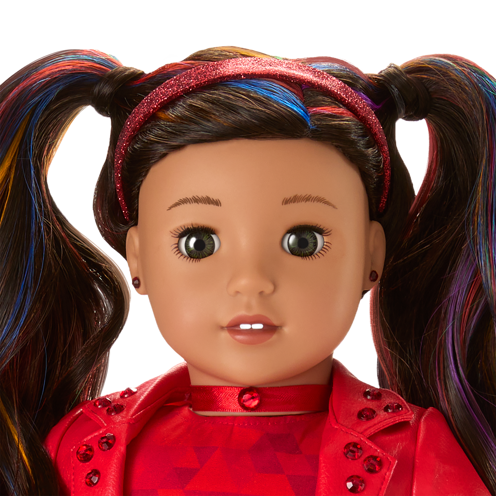 Ruby Outfit for 18-inch Dolls with Gemstones & Fringe | July Collection