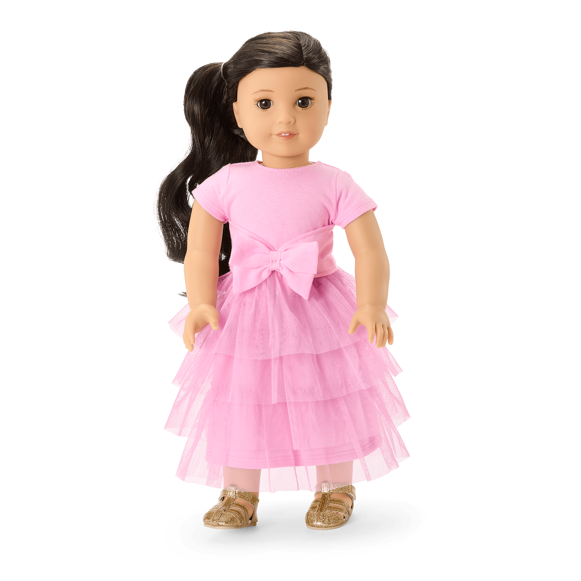 Pastel Pink Bow-Front Top & Tiered Skirt Set for Girls | Something Navy