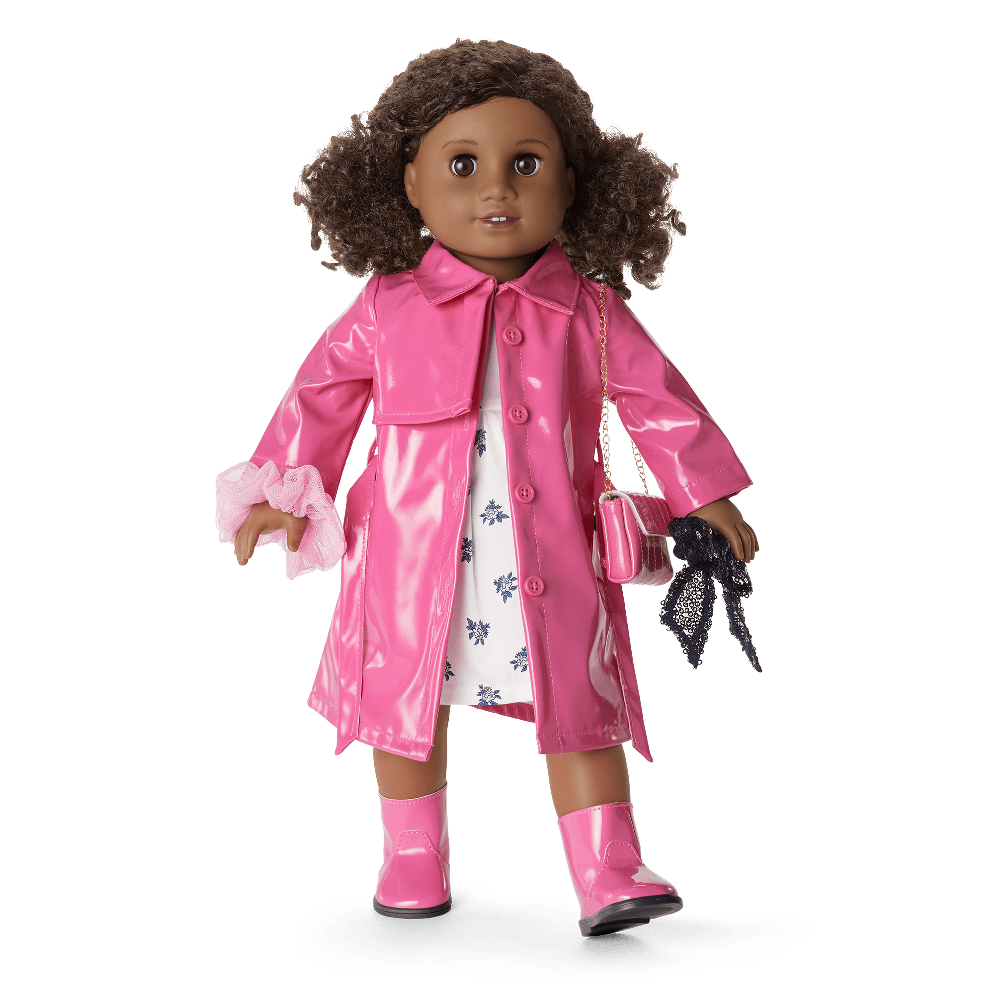 Pink Patent Trench Coat for 18-inch Dolls | American Girl x Something Navy