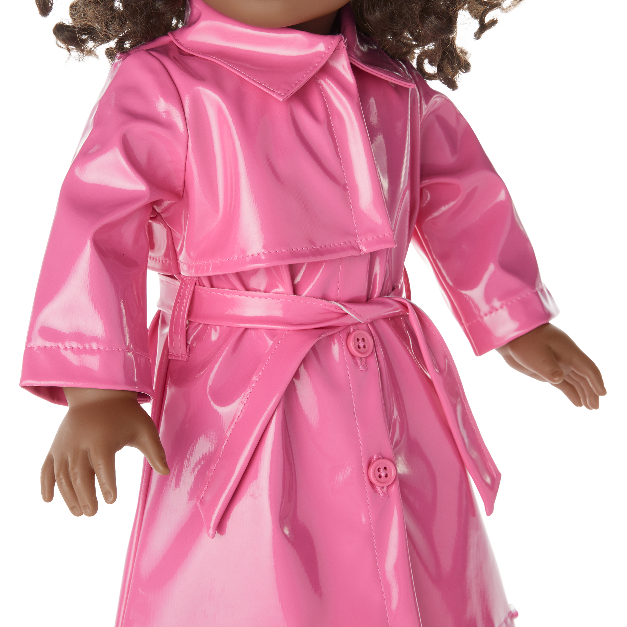 Pink Patent Trench Coat for 18-inch Dolls | American Girl x Something Navy