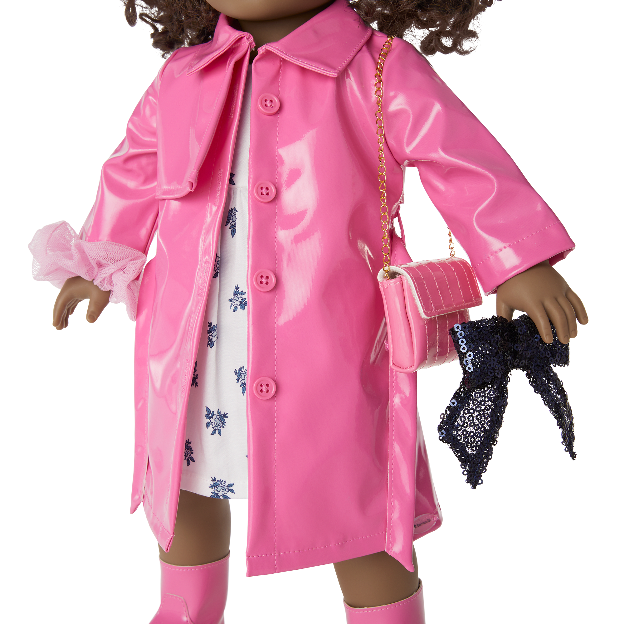Pink Patent Trench Coat for 18-inch Dolls | American Girl x Something Navy