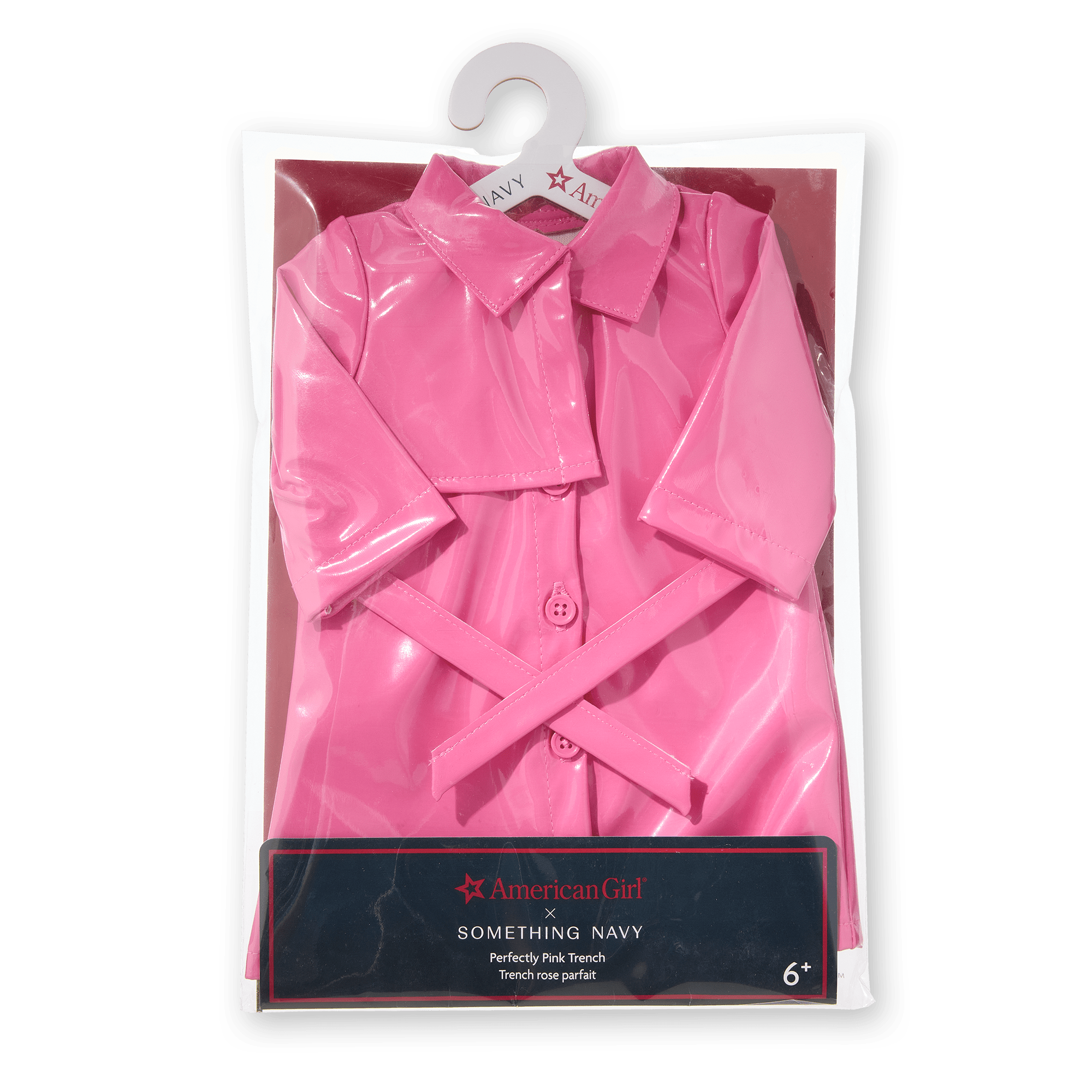 Pink Patent Trench Coat for 18-inch Dolls | American Girl x Something Navy