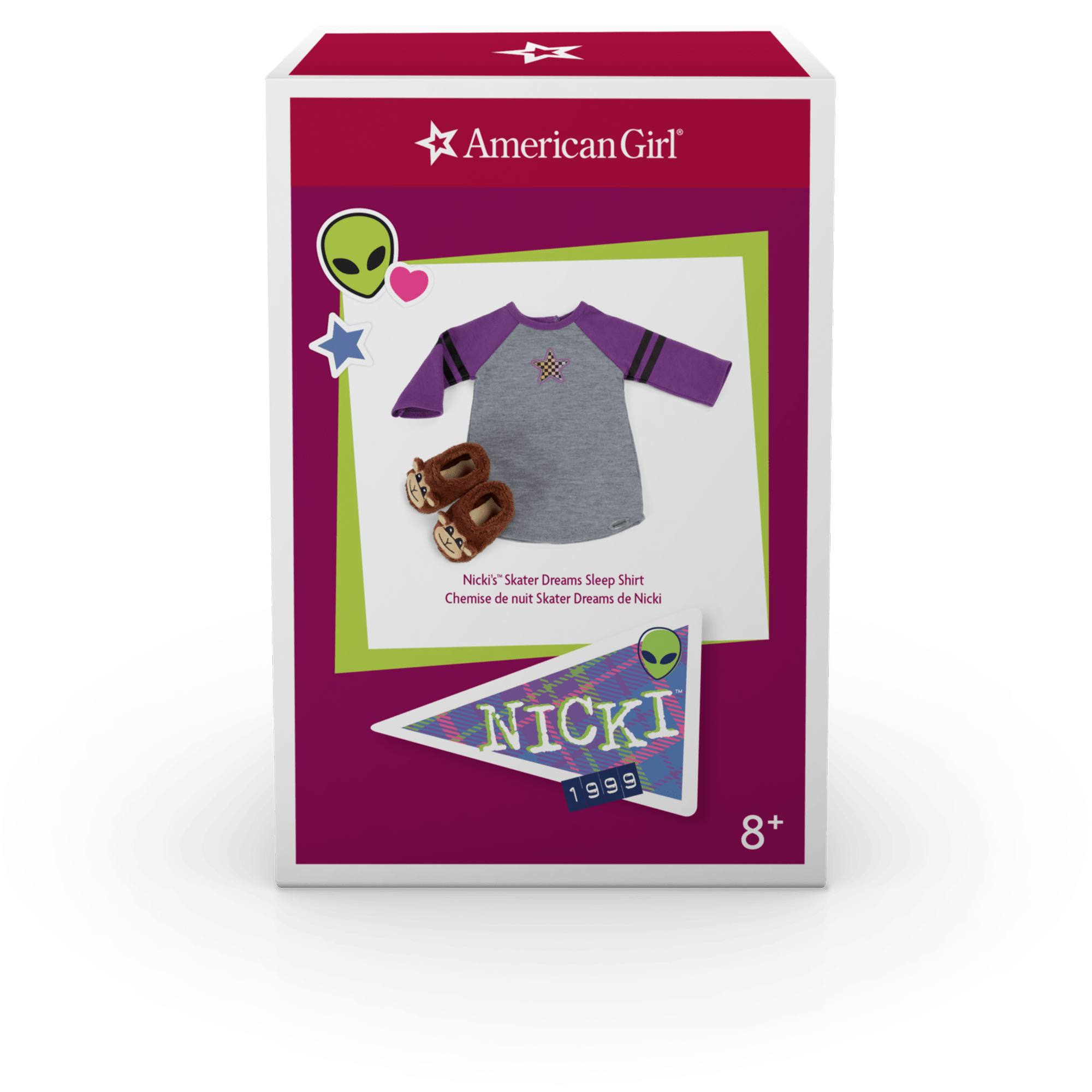Skater Dreams Sleep Shirt for 18-inch Dolls | Nicki’s™