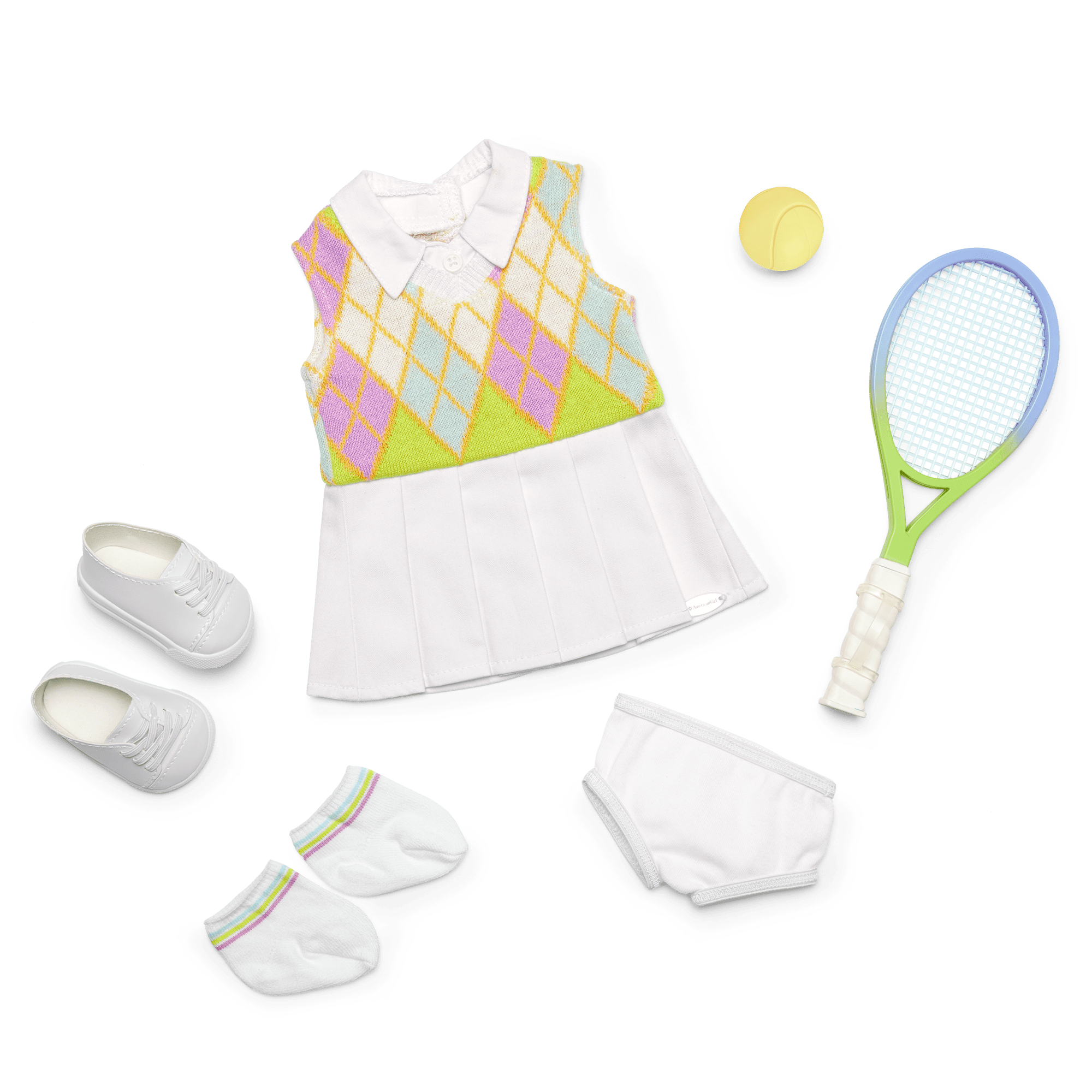 18-inch Doll Tennis Outfit with Racket & Ball | Isabel’s™