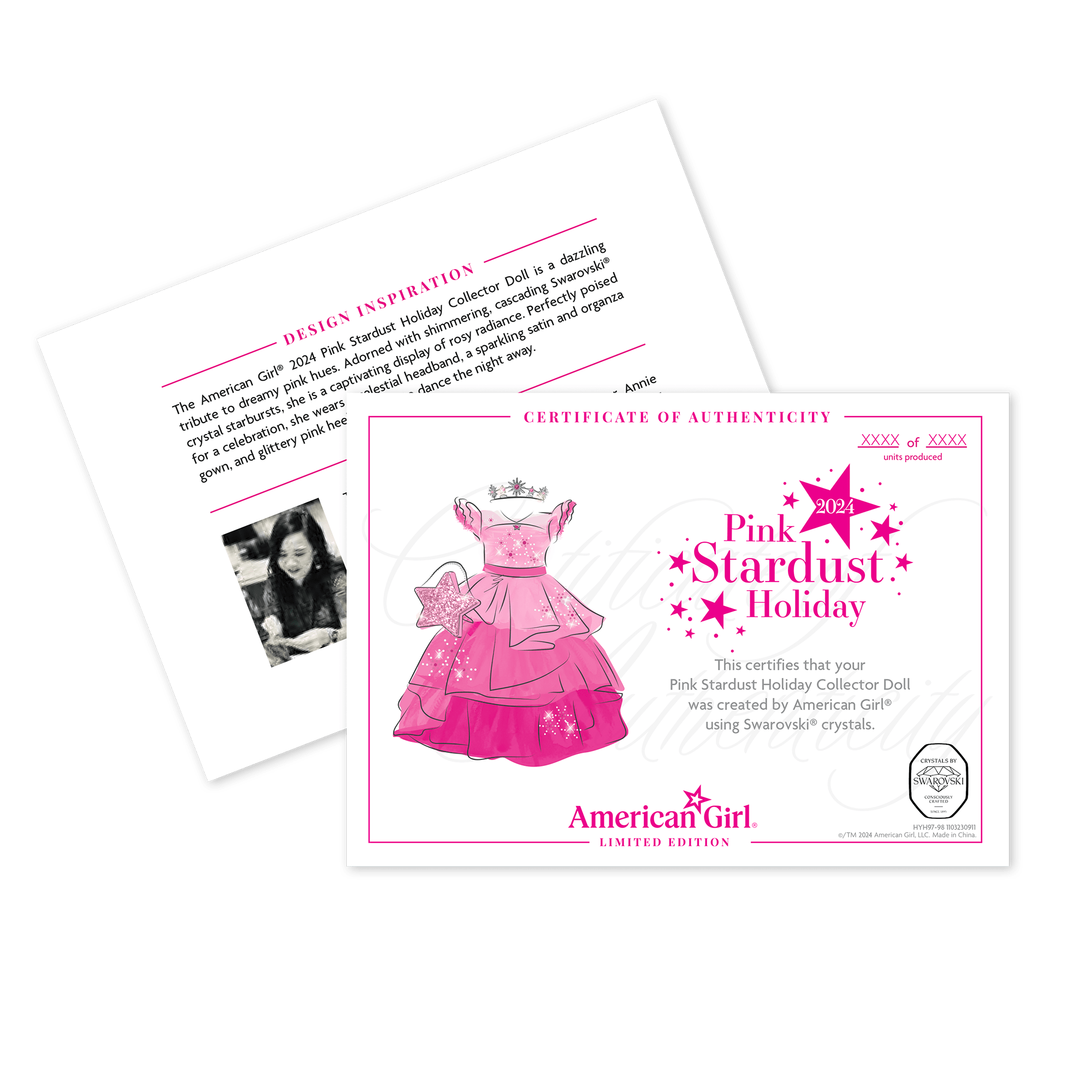 Pink Stardust Holiday Collector Doll with Swarovski Crystals | American Girl