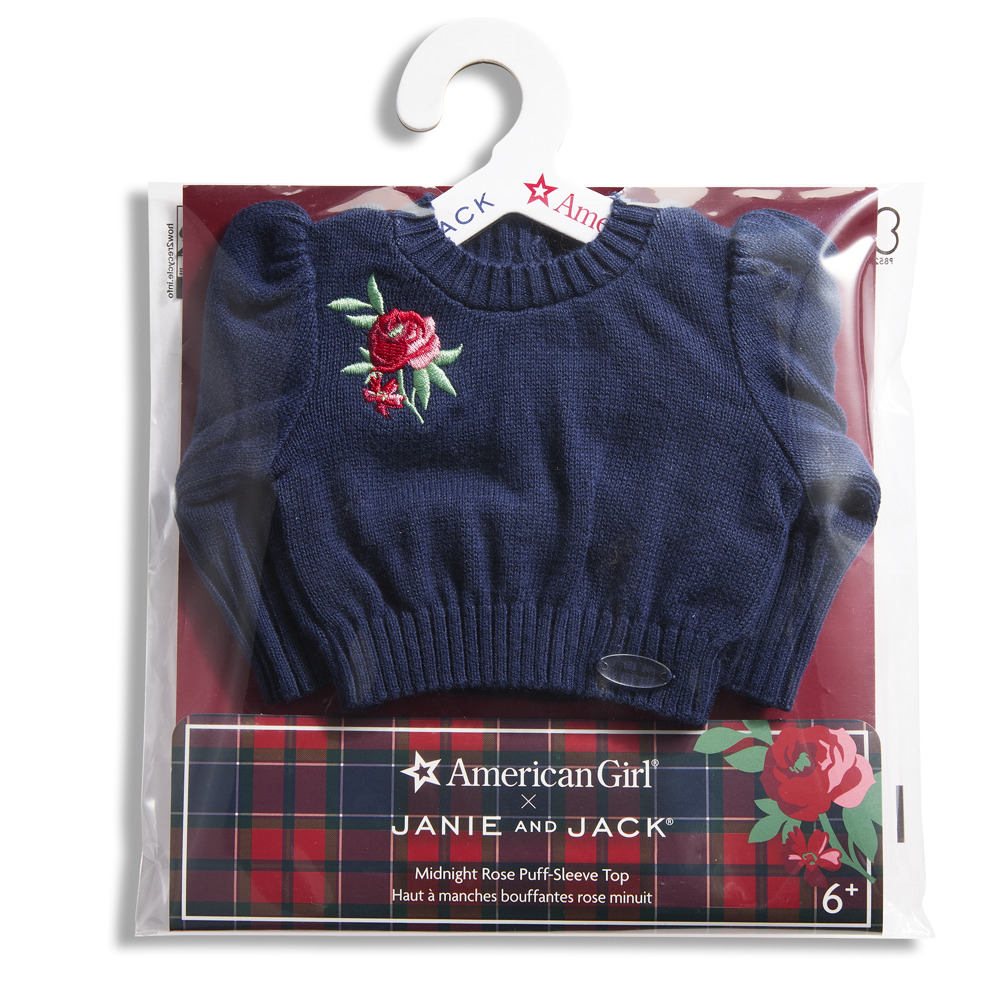 Puff-Sleeve Doll Top with Rose Embroidery | American Girl x Janie and Jack