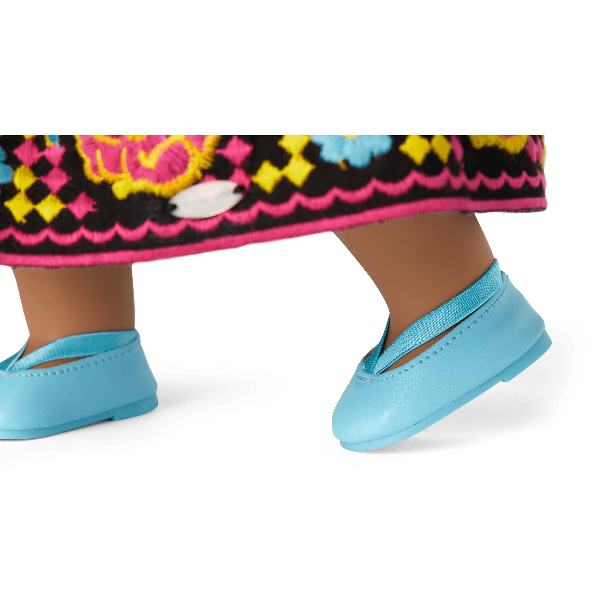 Day of the Dead Costume for 18-inch Dolls | Embroidered Dress & Accessories