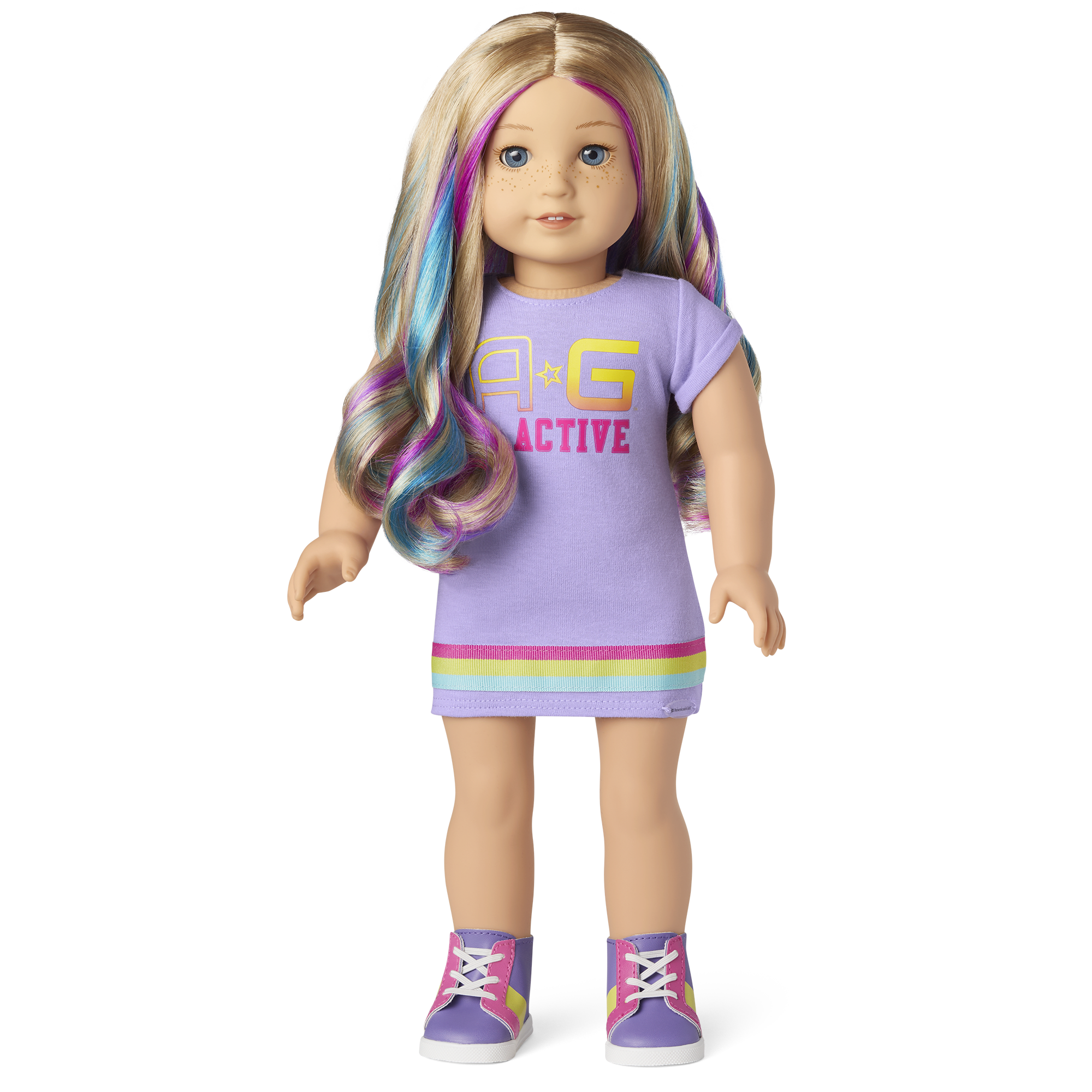 Sporty Outfit for 18-inch Dolls | AG Active T-Shirt Dress & Sneakers